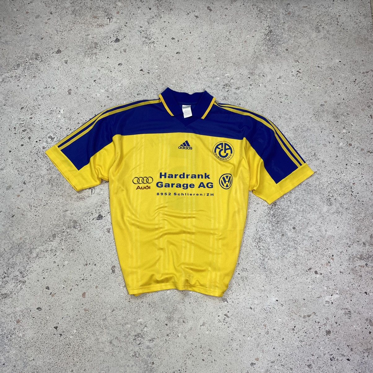 Men's football shirt Adidas vintage 1999 blue yellow Size XL