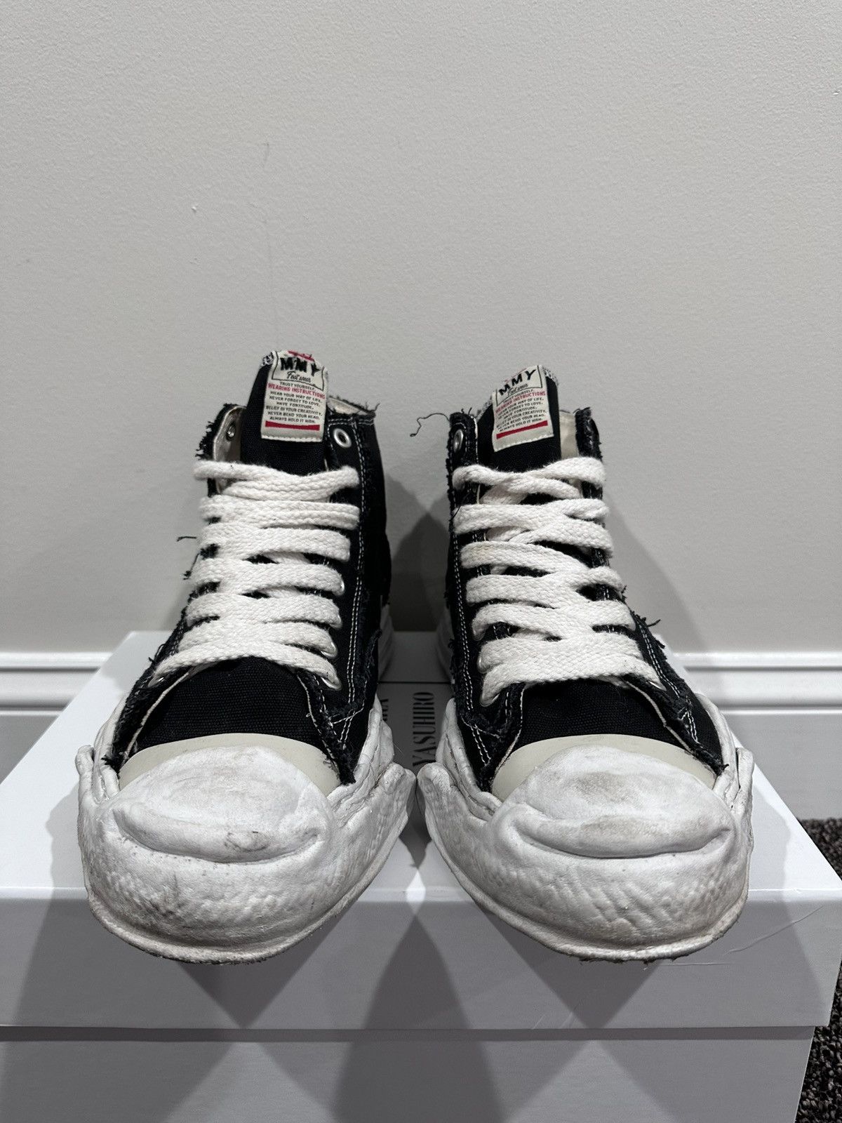 Maison MIHARA YASUHIRO Maison Mihara Yashurio MMY Black Hank OG High Sneakers Size US 11 / EU 44 - 13 Thumbnail