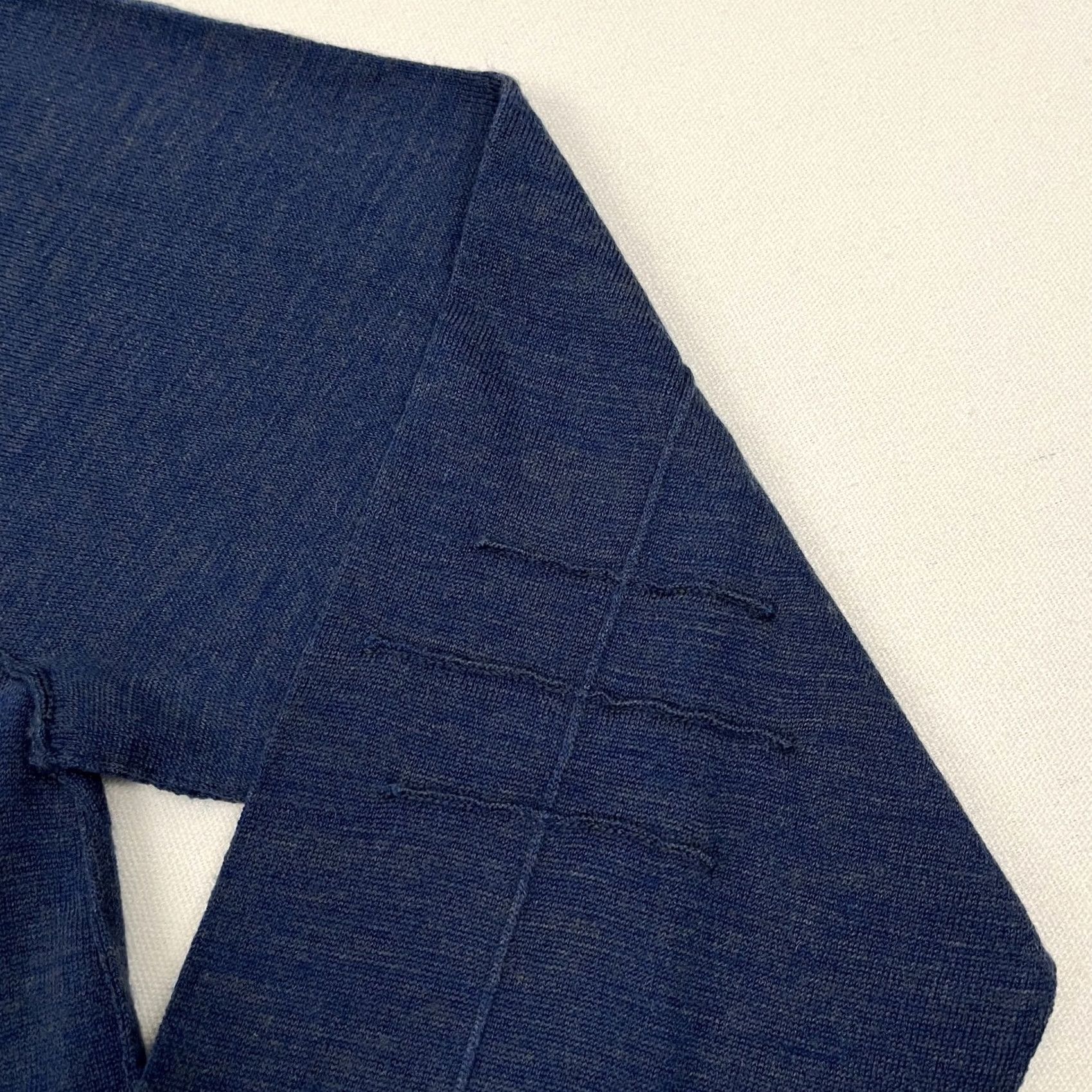 John Varvatos John Varvatos Sweater Mens M Blue V-Neck Pullover Wool Blend Smart Casual Knit Shirt Size US M / EU 48-50 / 2 - 7 Thumbnail