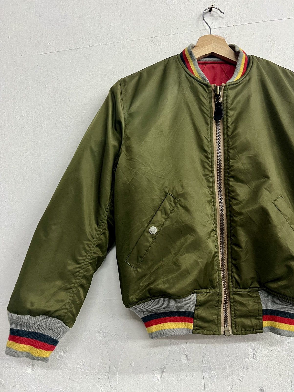 Evisu VINTAGE RARE EVISU REVERSIBLE BOMBER VARSITY JACKET Size US M / EU 48-50 / 2 - 8 Thumbnail