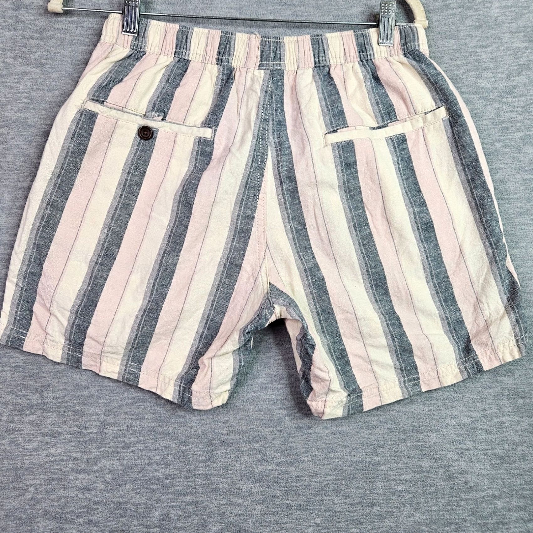 Katin Katin Shorts Men S Striped Casual Drawstring Elastic Waist Cotton Linen Size US 29 - 2 Thumbnail