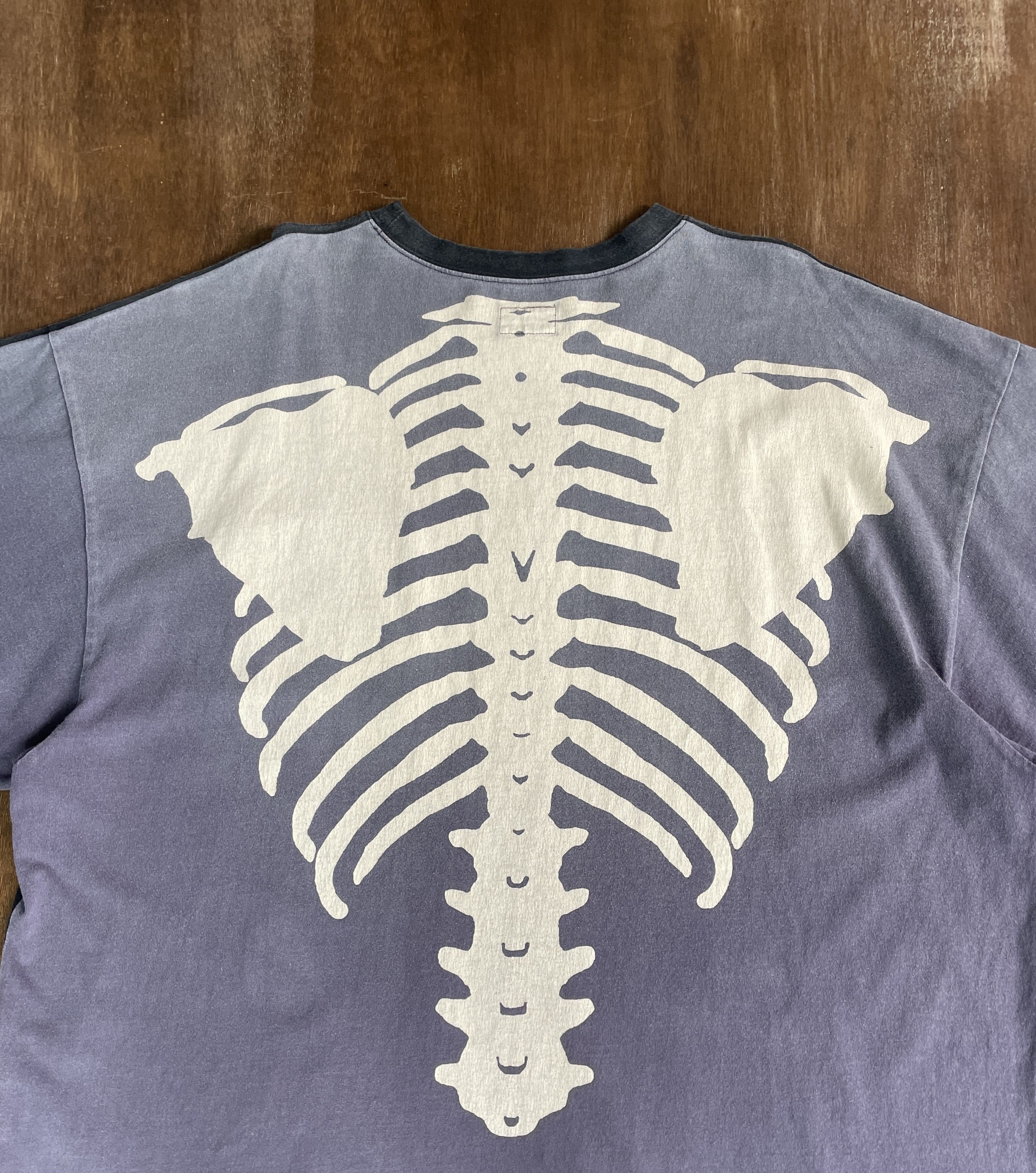 Kapital KAPITAL Two Tone Purple Black Skeleton Tee Size US XL / EU 56 / 4 - 7 Thumbnail