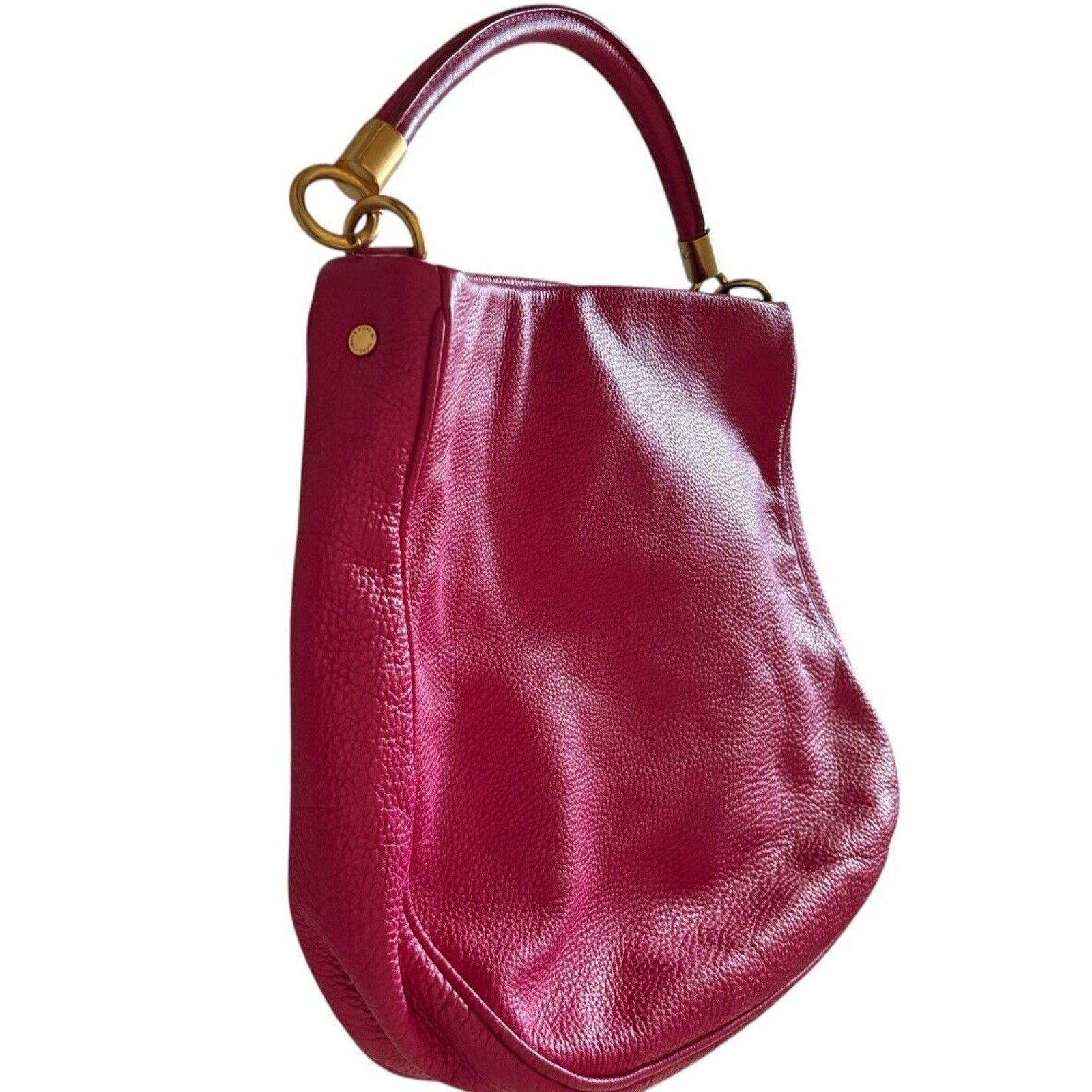 Marc Jacobs Marc Jacobs Classic Hillier Leather Hobo Bag Pink Dust bag Size ONE SIZE - 6 Thumbnail