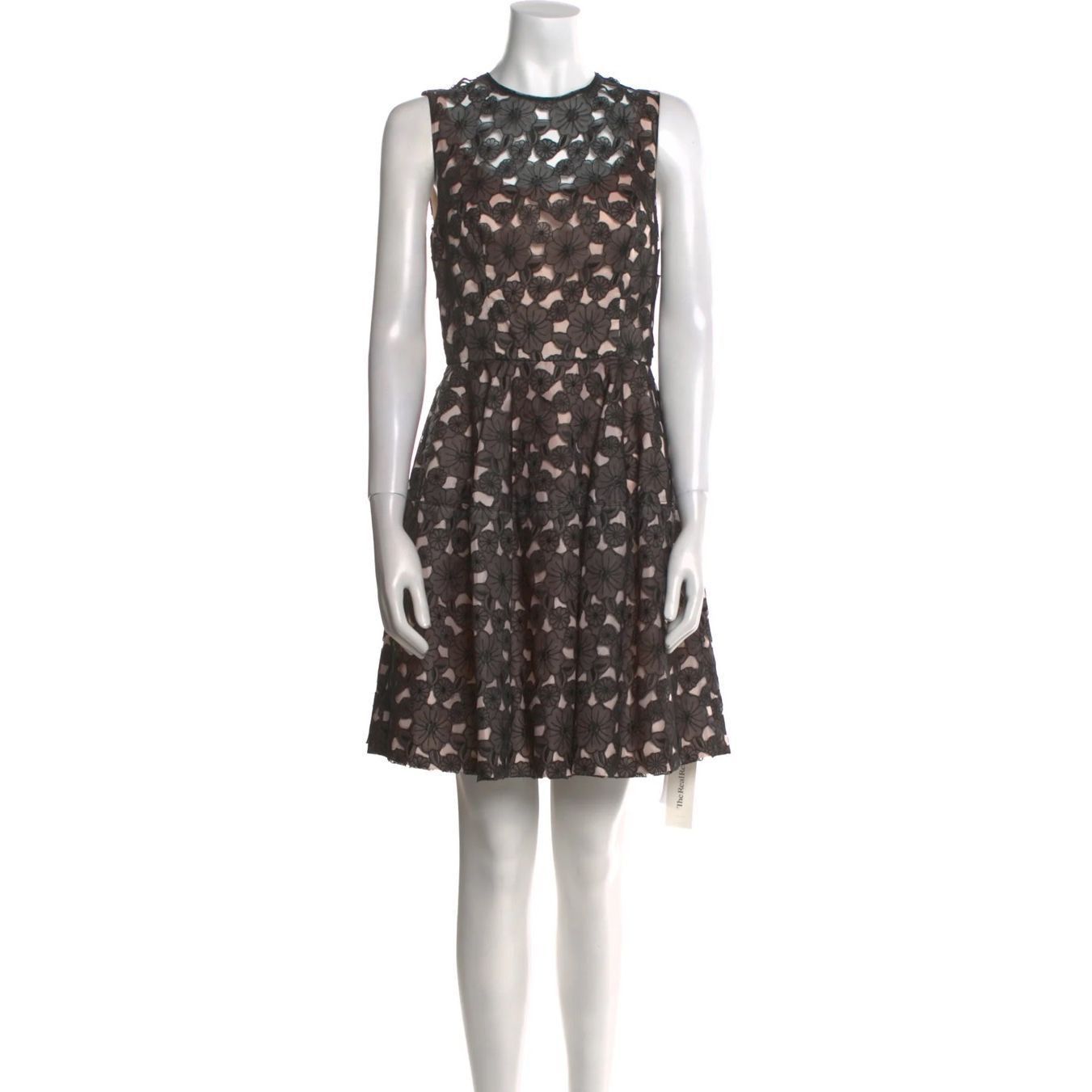 Jill Stuart Embroidered Cutout A-Line Mini Dress Neutral Women’s S / US 4