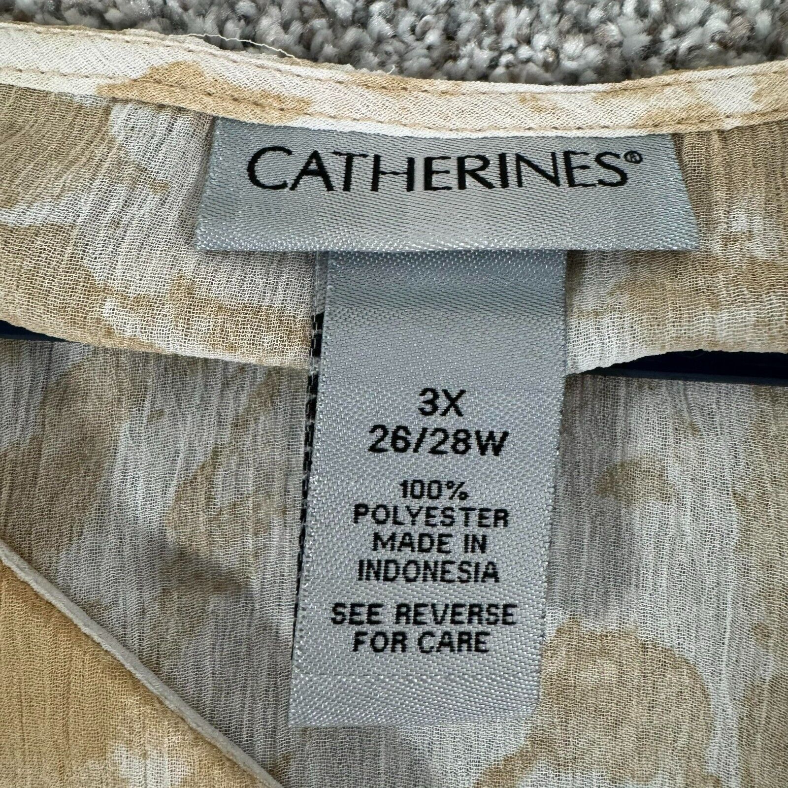 Other Catherines Blouse 3X 26/28 Plus Boho Asymmetrical Watercolor Size 3XL / US 20-22 - 5 Thumbnail