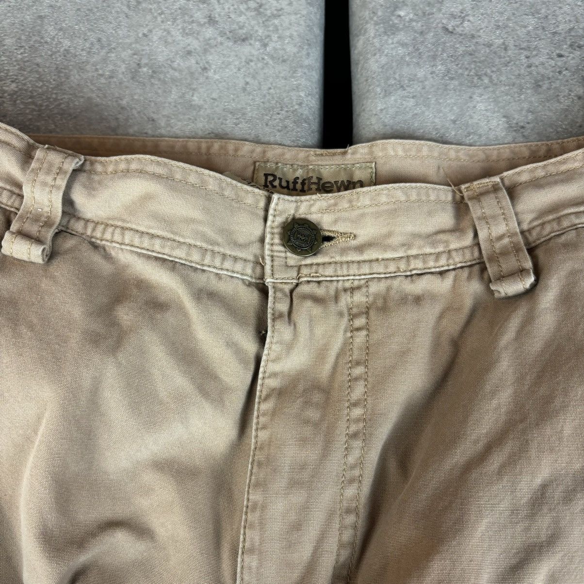Other Y2k Ruff Hewn Brown Cargo Pants Mens 34x32 Size US 34 / EU 50 - 4 Thumbnail