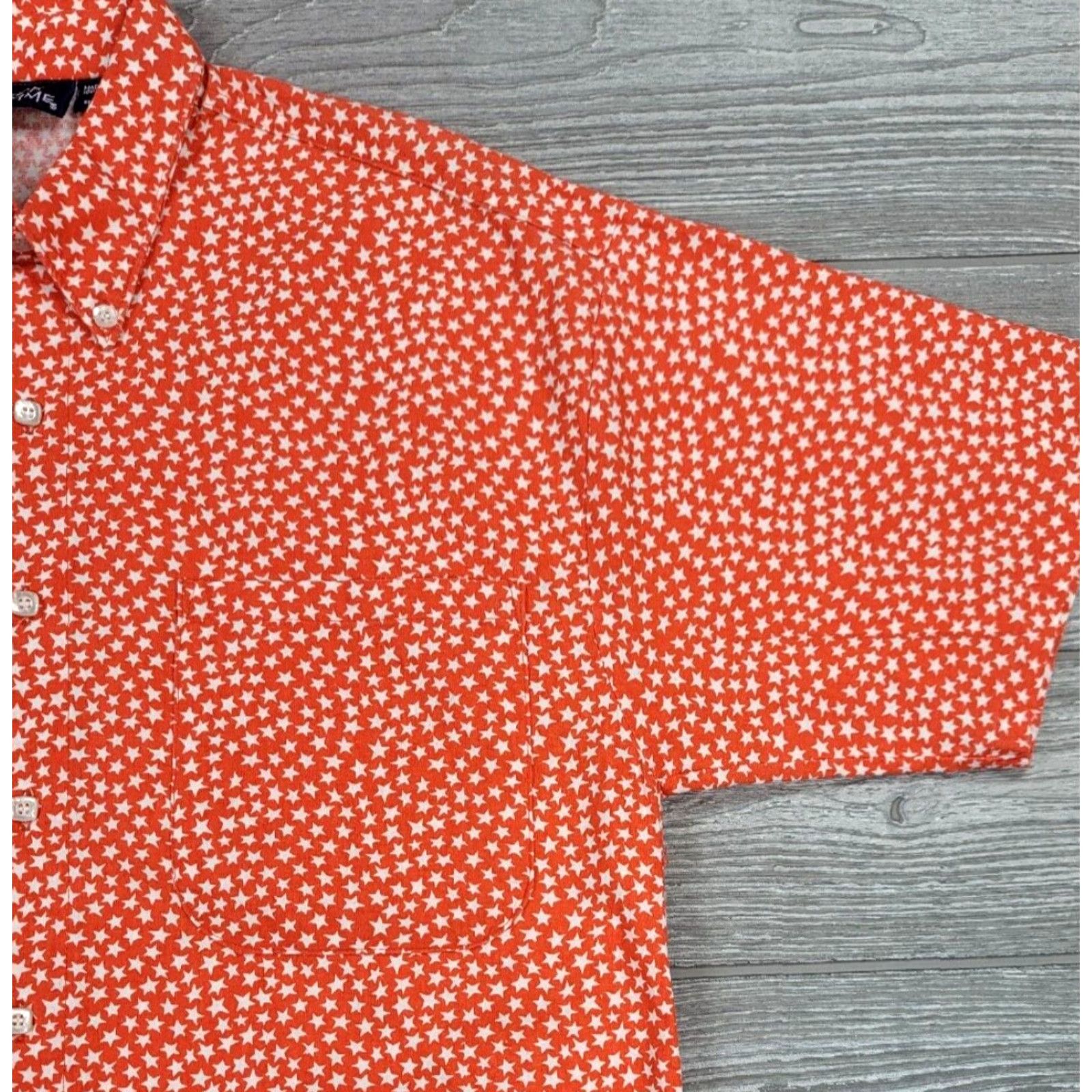 Vintage VINTAGE Bon Homme Orange All Over Print Button Up Short Sleeve Shirt S USA Made Size US S / EU 44-46 / 1 - 4 Thumbnail