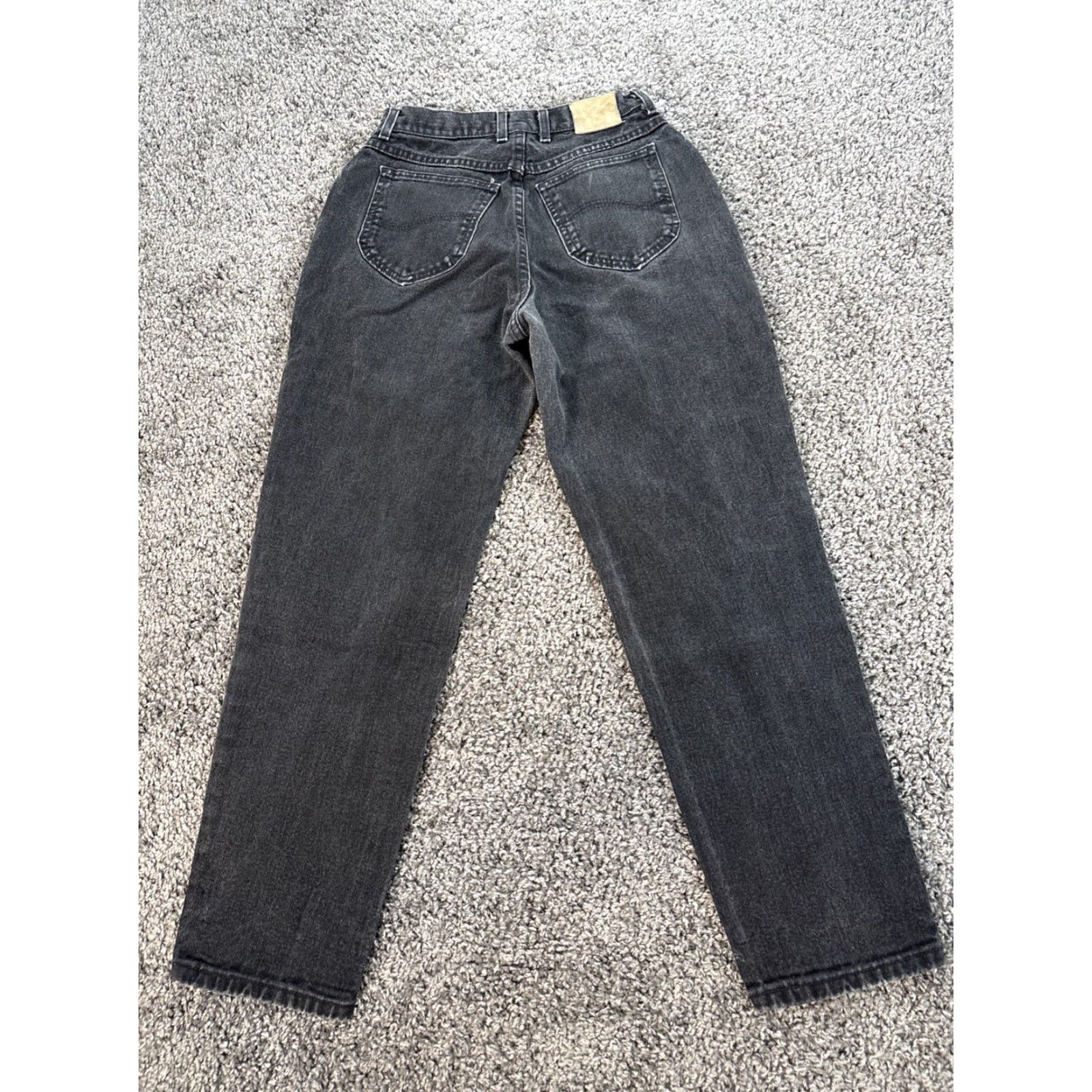Lee VINTAGE Lee Mom Jeans Womens 28x30 Black High Rise Dark Wash 90s Womens Size 32" / US 10 / IT 46 - 7 Thumbnail