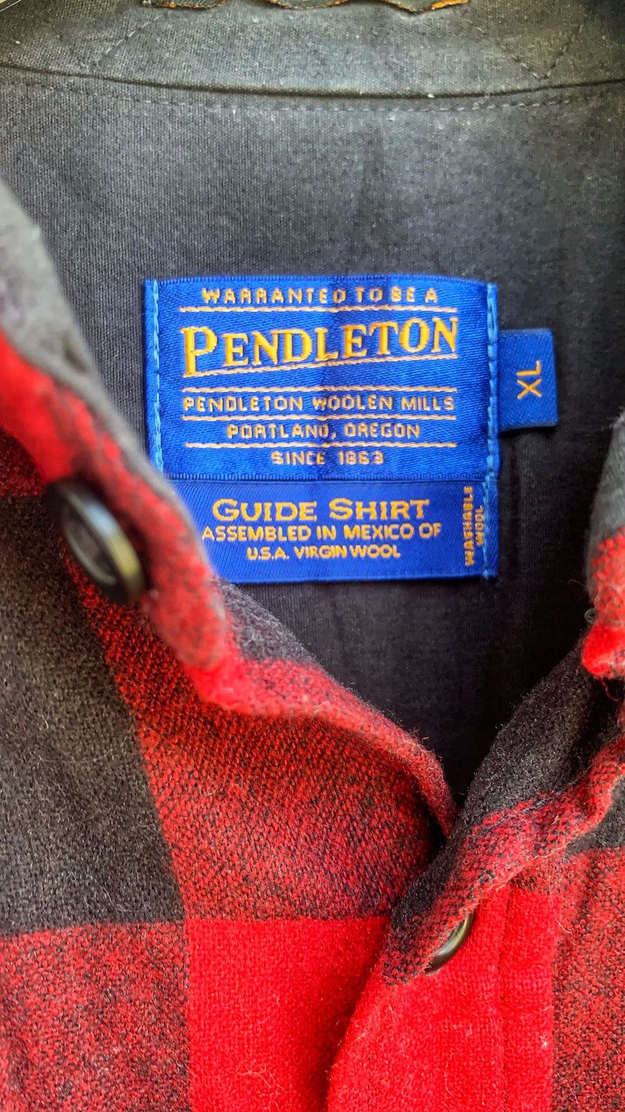 NANO universe × Pendleton × United Arrows Vintage 3 Colabration Brand Red Tartan Flanel Size XL / US 12-14 / IT 48-50 - 8 Thumbnail