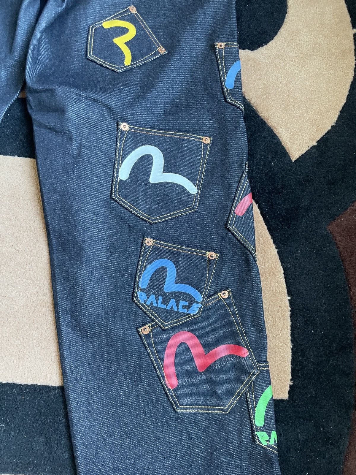 Evisu × Palace EVISU x PALACE multi-pocket jeans limited edition Size US 34 / EU 50 - 5 Thumbnail
