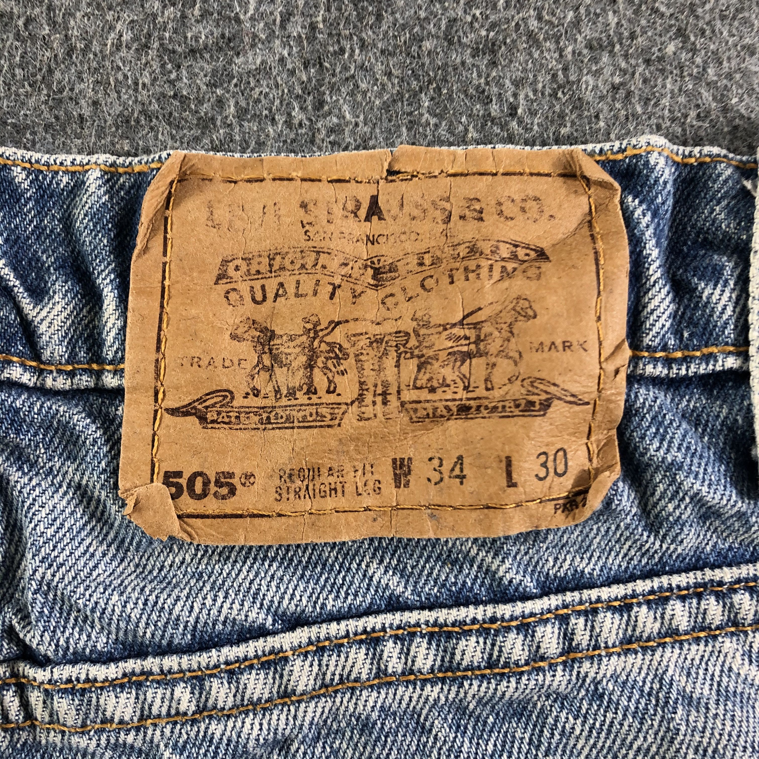 Levi's Vintage 90s Blue Wash Levis 505 Jeans-J3052 Size US 34 / EU 50 - 5 Thumbnail