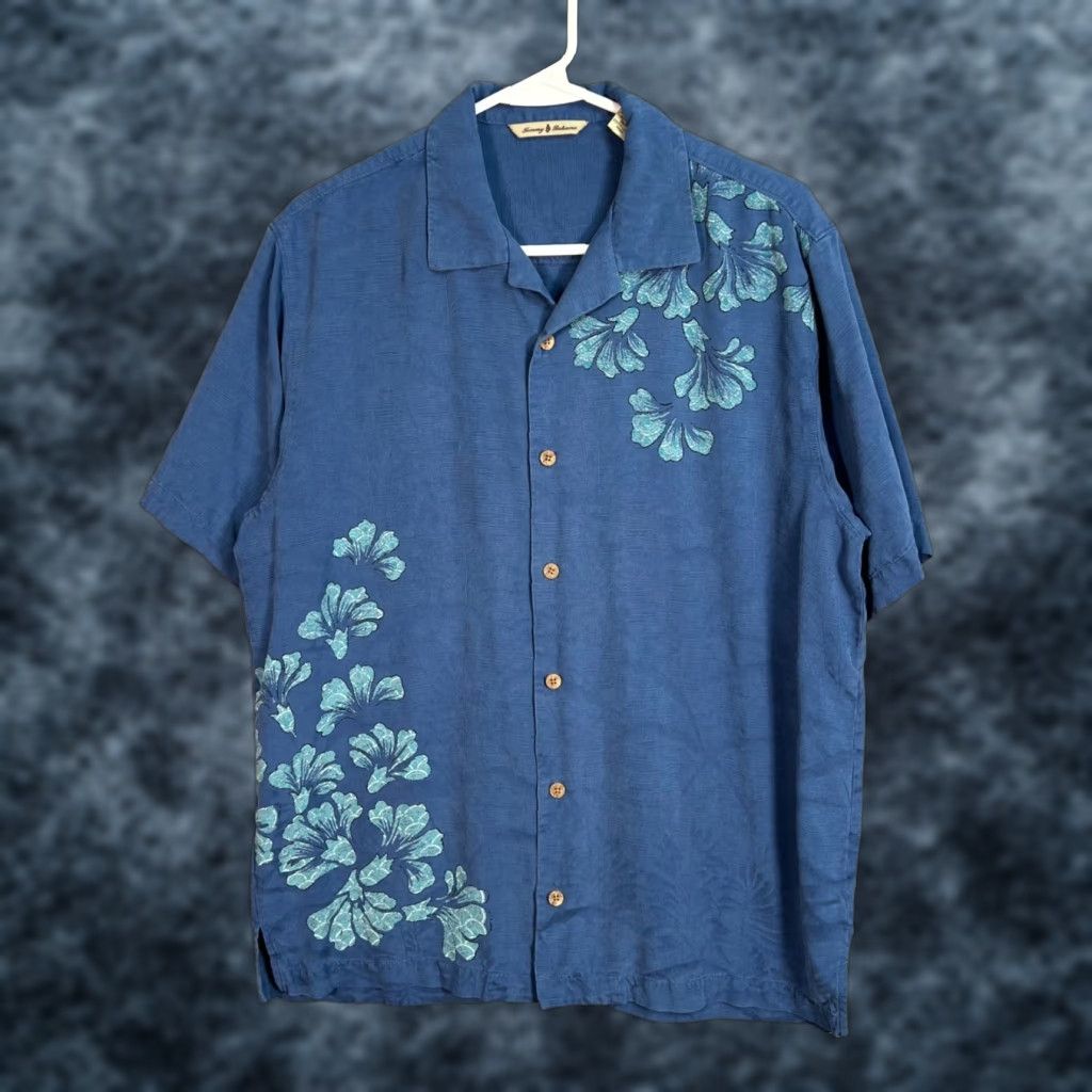Tommy Bahama VINTAGE Tommy Bahama Shirt Mens Small Blue Silk 100% Saki Lounge Button-Up Short Sleeve Casual 90s Event? (Note: remove question) Size US S / EU 44-46 / 1 - 1 Thumbnail