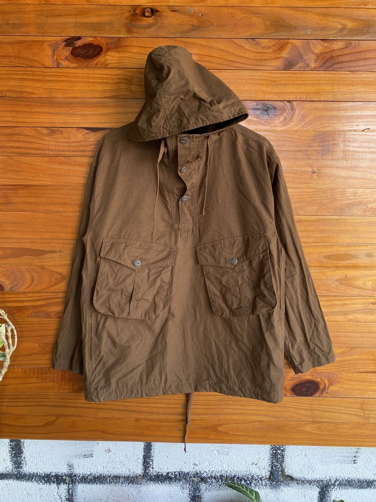 Japanese Brand Back Number Re-Vintage Hooded Military Brown Casual Archive Size US M / EU 48-50 / 2 - 12 Thumbnail