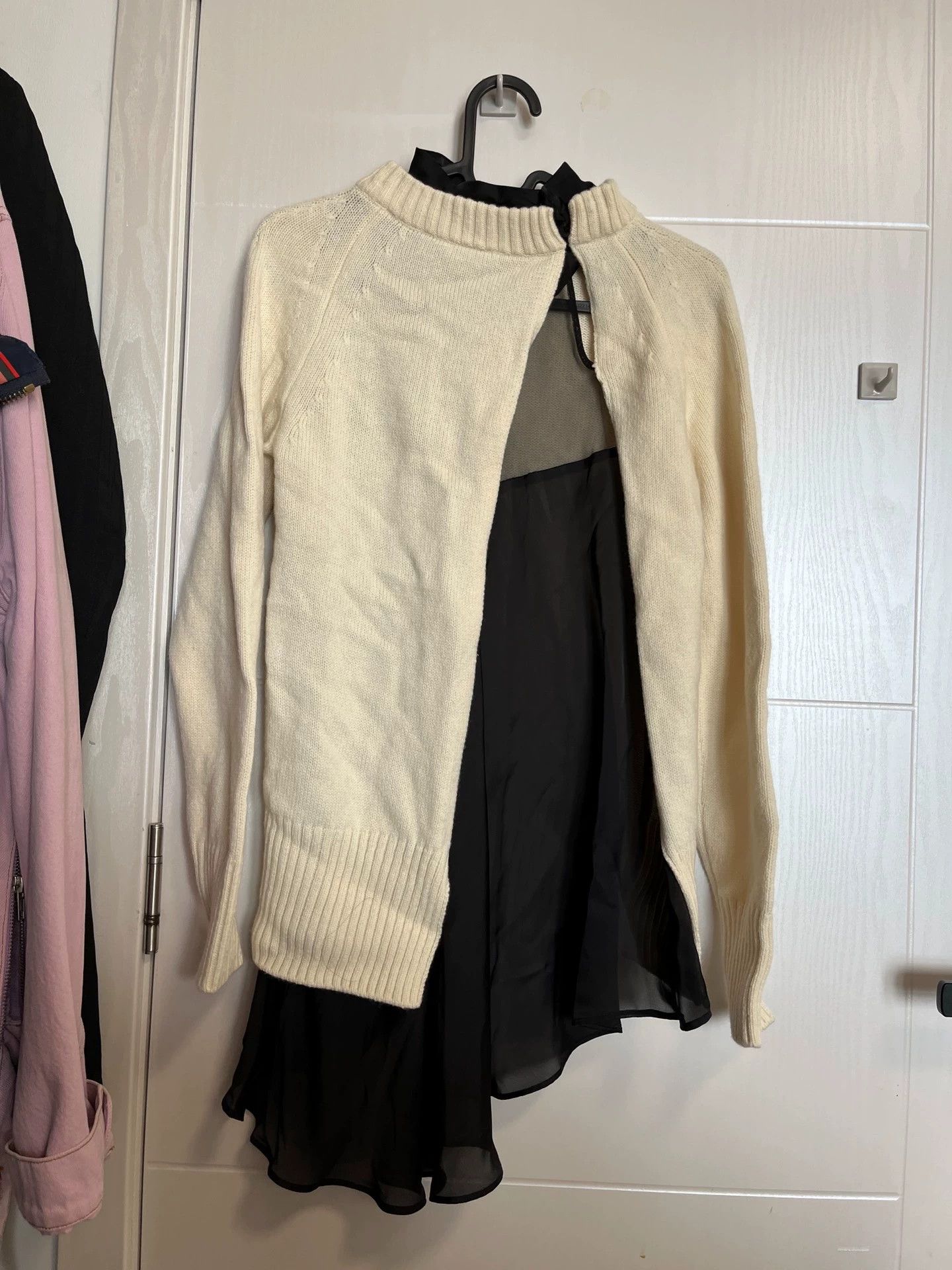 Sacai sacai Back Irregular Panel Knit Sweater Women's SZ2 99New Size XS / US 0-2 / IT 36-38 - 2 Thumbnail