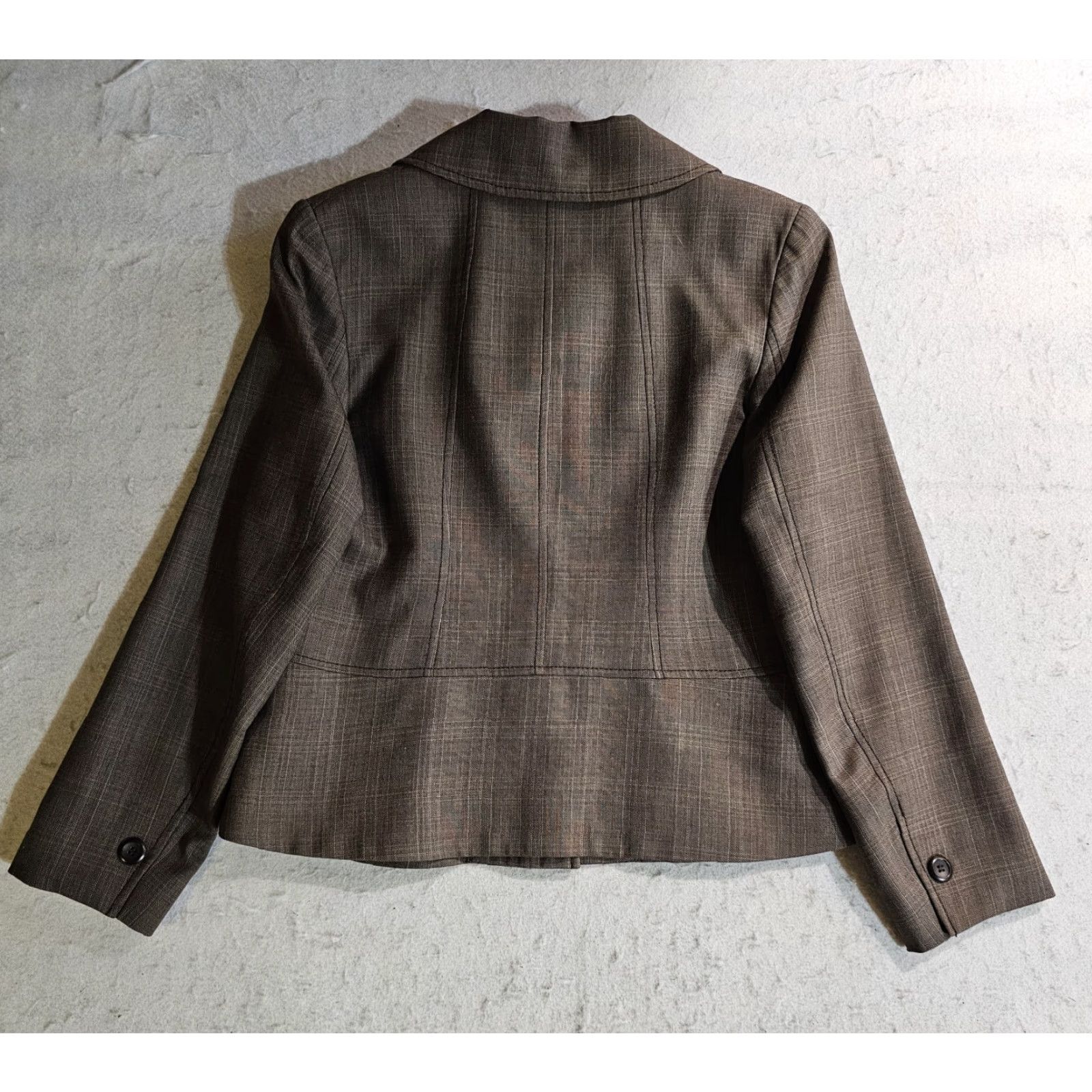 Pendleton VINTAGE Pendleton Petite Virgin Wool Blazer Suit Jacket Women's 8P Brown Blazer Size M / US 6-8 / IT 42-44 - 7 Thumbnail