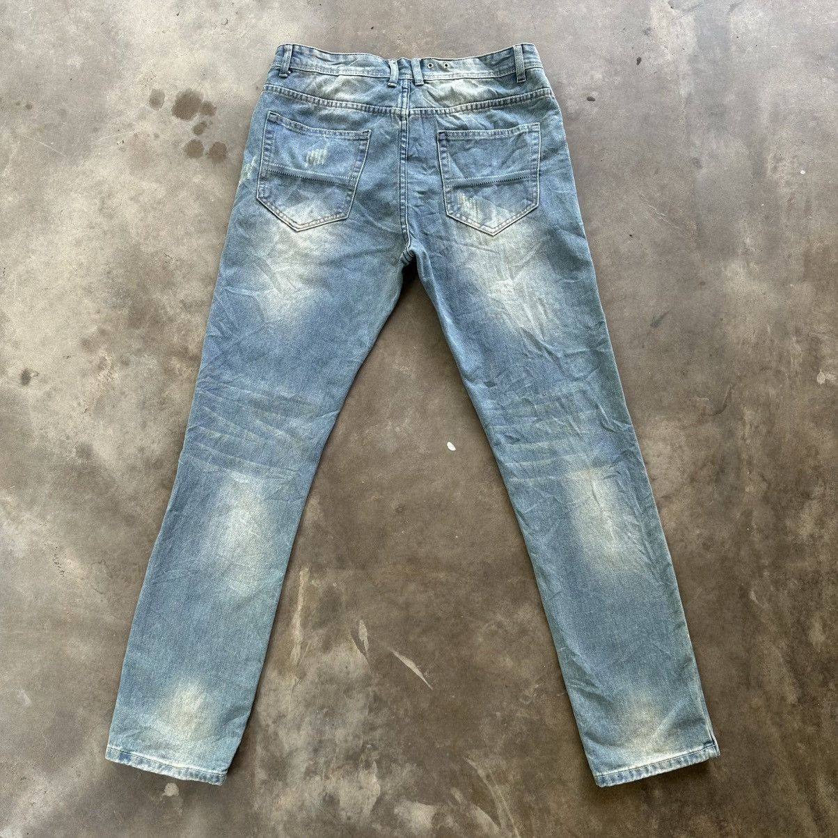 Japanese Brand Vintage Japanese Distressed Faded Denim Jean Pant W34 Size US 34 / EU 50 - 10 Thumbnail