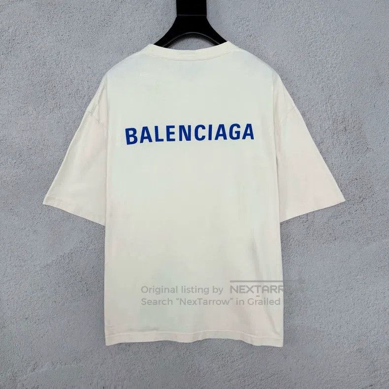 Balenciaga Balenciaga Front and Back Printed Logo Short Sleeve T-Shir Size US M / EU 48-50 / 2 - 2 Thumbnail