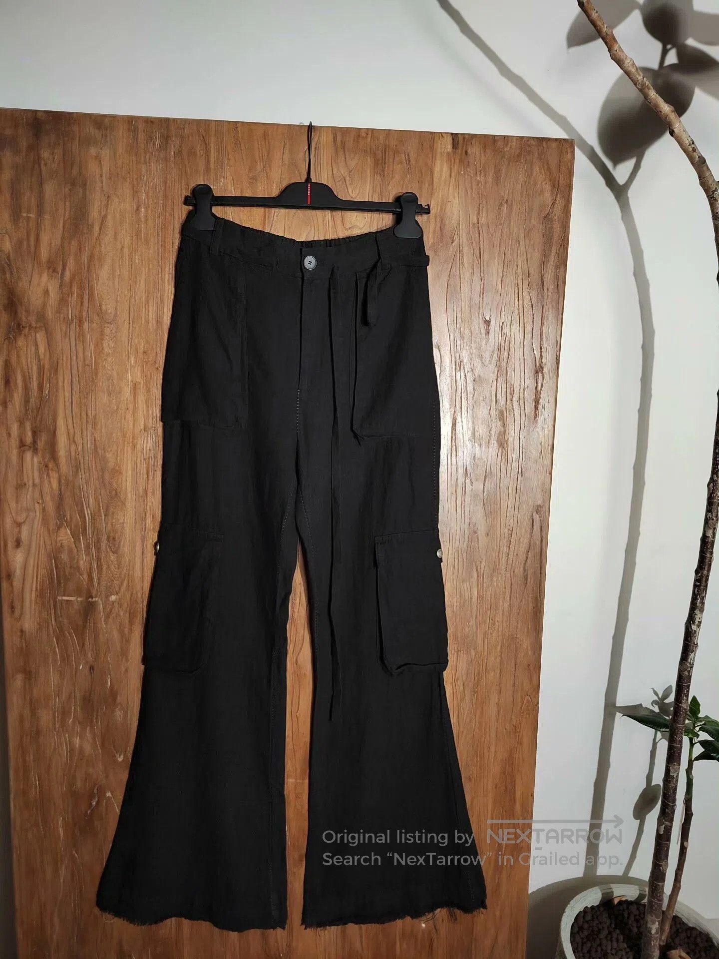 Japanese Brand Black Cargo Pants with Multiple Pockets. Size US 28 / EU 44 - 1 Thumbnail