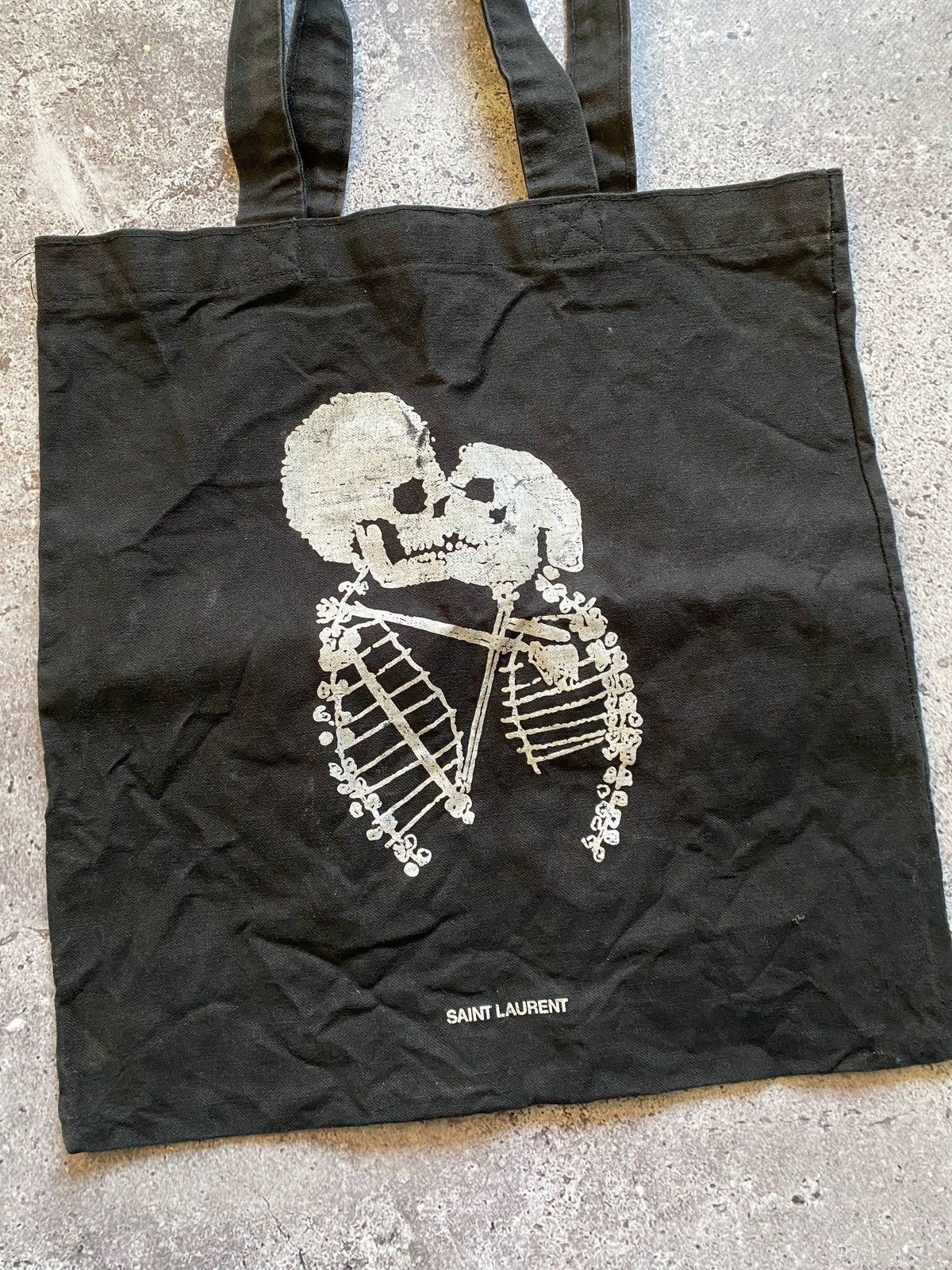 Yves Saint Laurent Saint Laurent Skeleton Print Tote Bag Size ONE SIZE - 2 Thumbnail