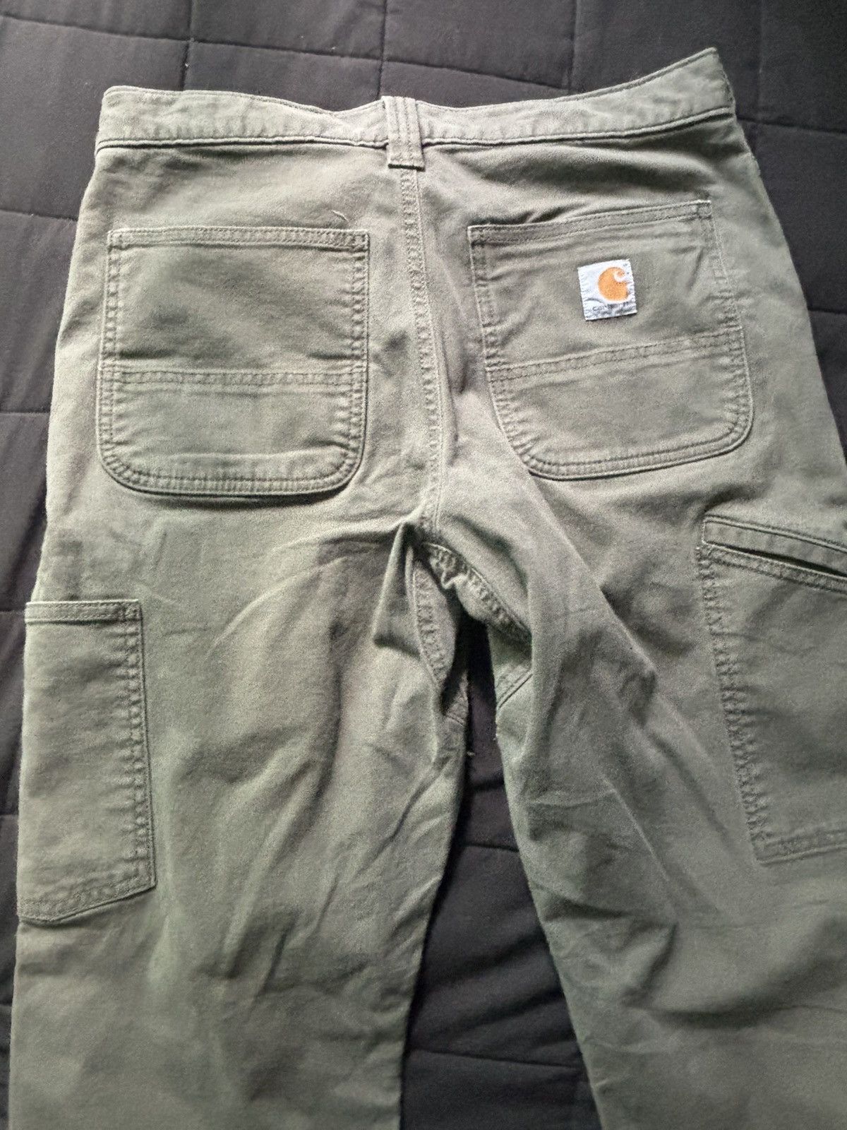 Carhartt Carthartt Relaxed Fit Olive Green Carpenter Workwear Size US 31 - 3 Thumbnail