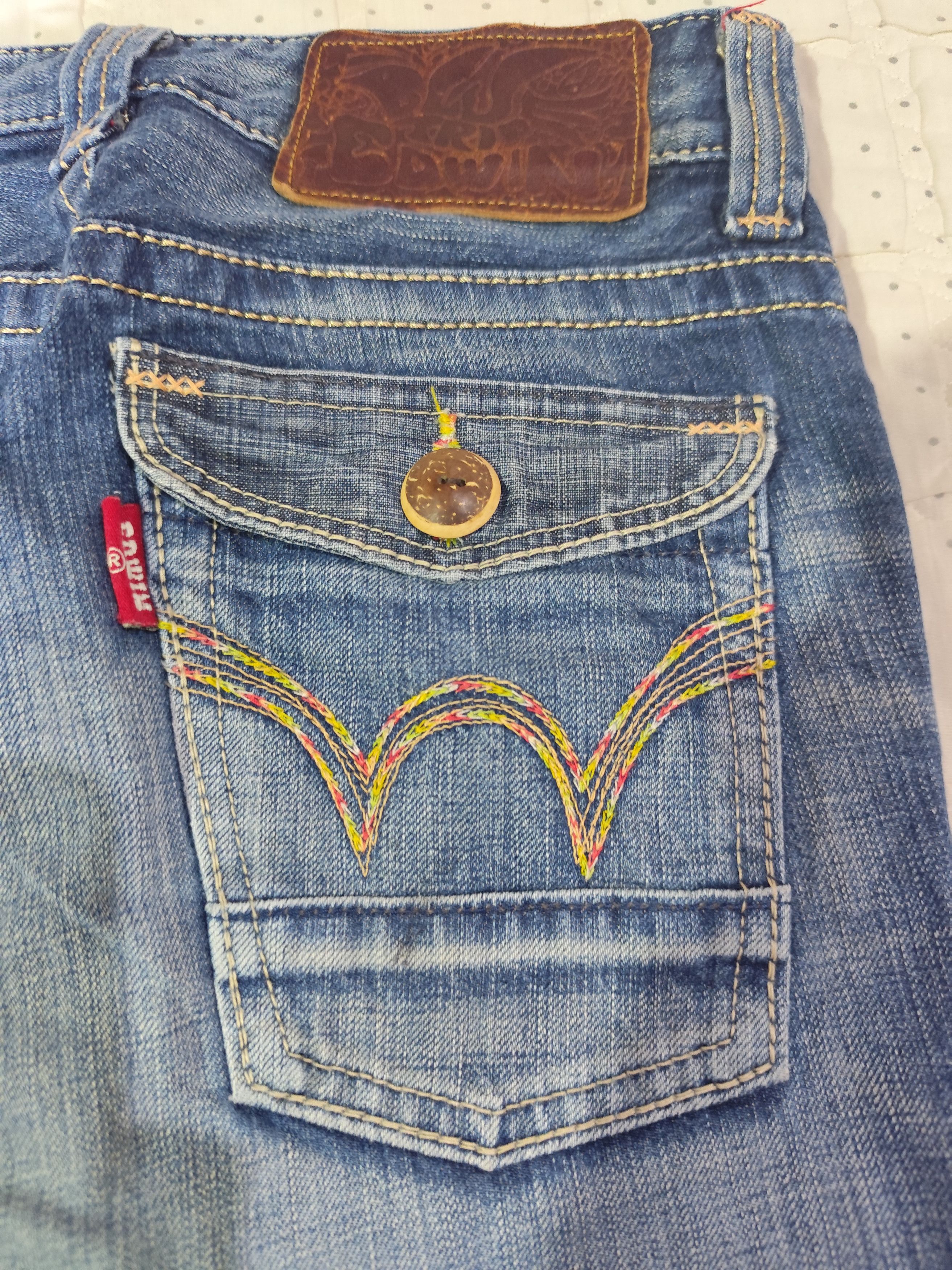 Beauty Beast × Edwin × If Six Was Nine Vintage Edwin 503 Blue Trip Washed Denim J017 Size 26" / US 2 / IT 38 - 13 Thumbnail