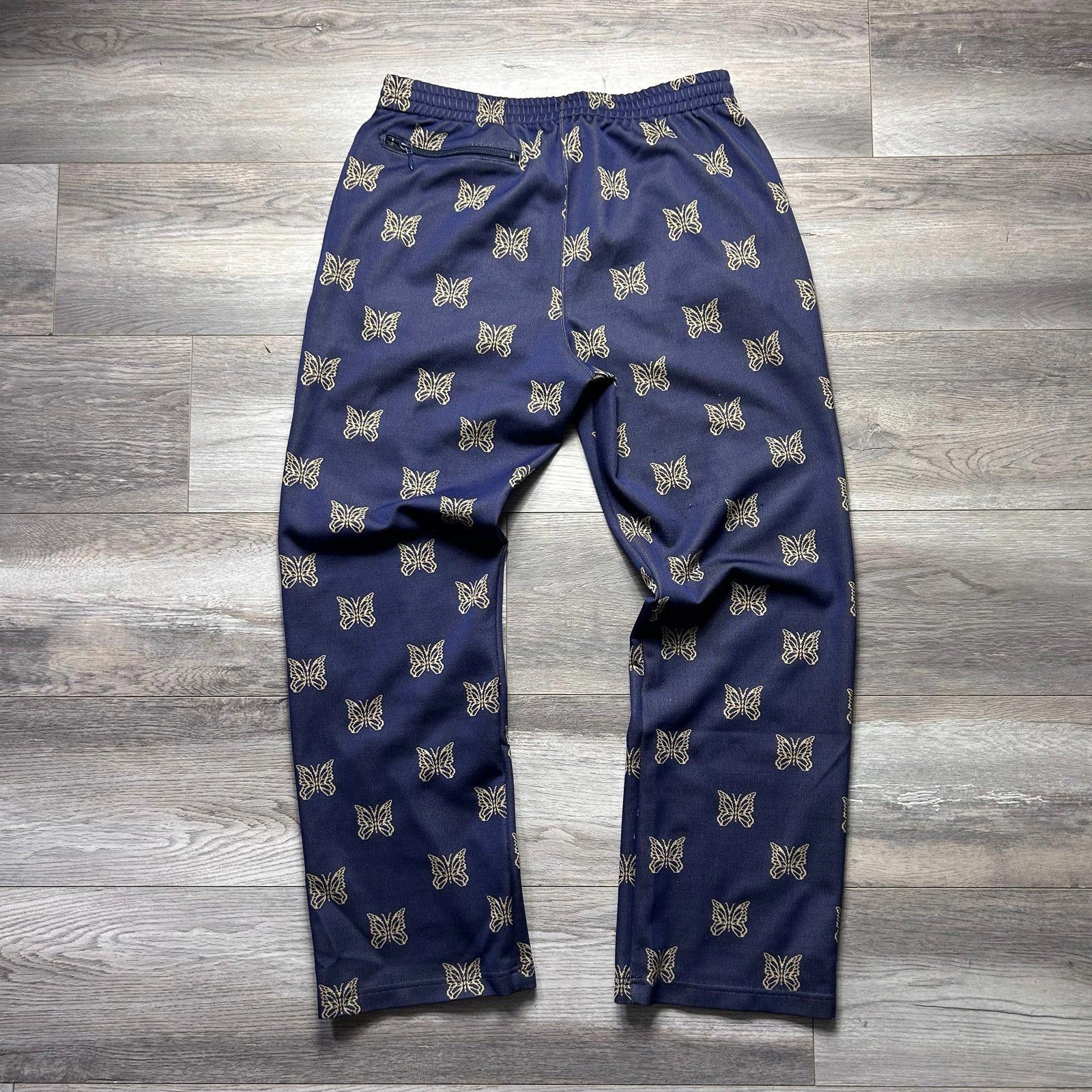 Needles Needles Papillon Track Pants Navy/Gold Large - Made in Japan Size ONE SIZE - 6 Thumbnail