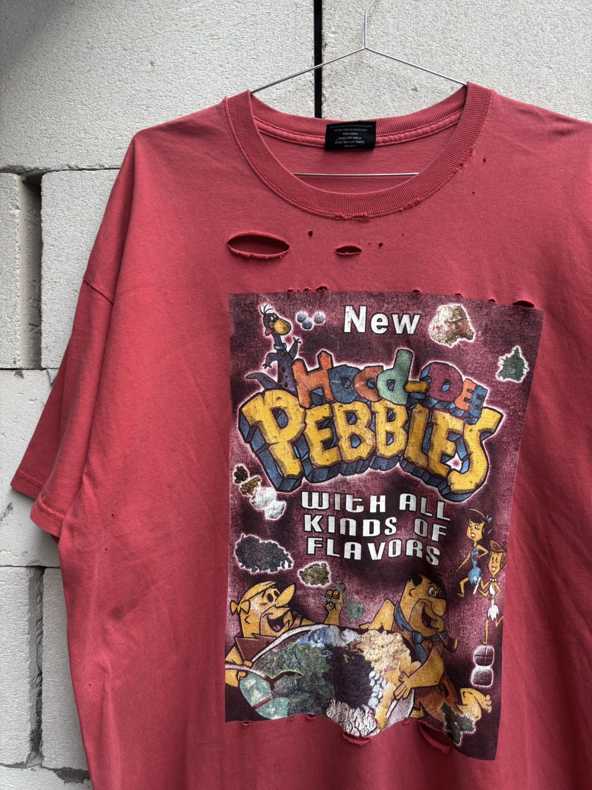 Vintage Thrashed Hood-DEE PEBBLES T Shirt Grunge ERD DISTRESSED Size US XXL / EU 58 / 5 - 2 Thumbnail