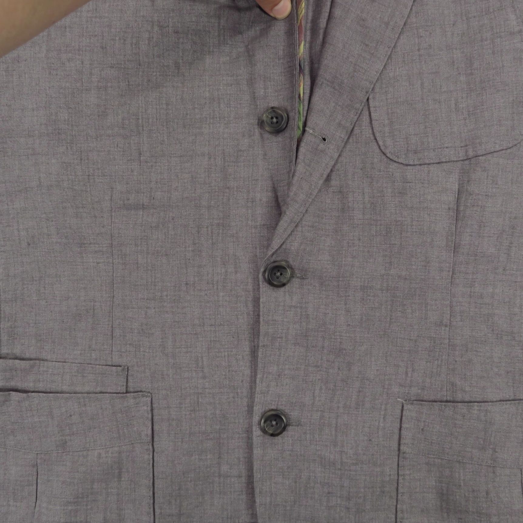 The Territory Ahead Territory Ahead Linen Blazer Mens 42R Medium Blue Solid Summer Size 40R - 3 Thumbnail