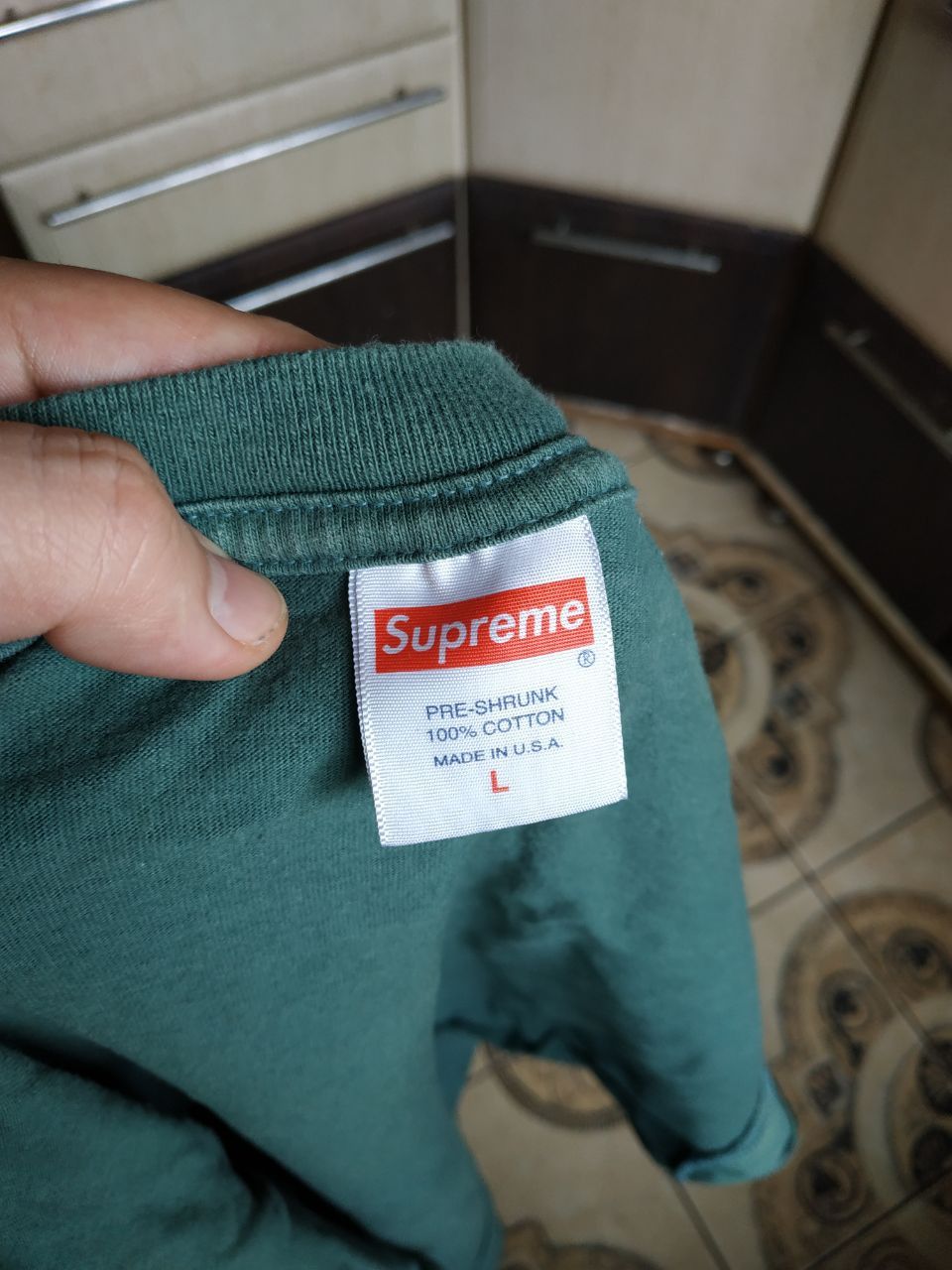 Supreme Supreme For Lovers Cherub Tee Green SS20 Size L Distressed Size US L / EU 52-54 / 3 - 2 Thumbnail
