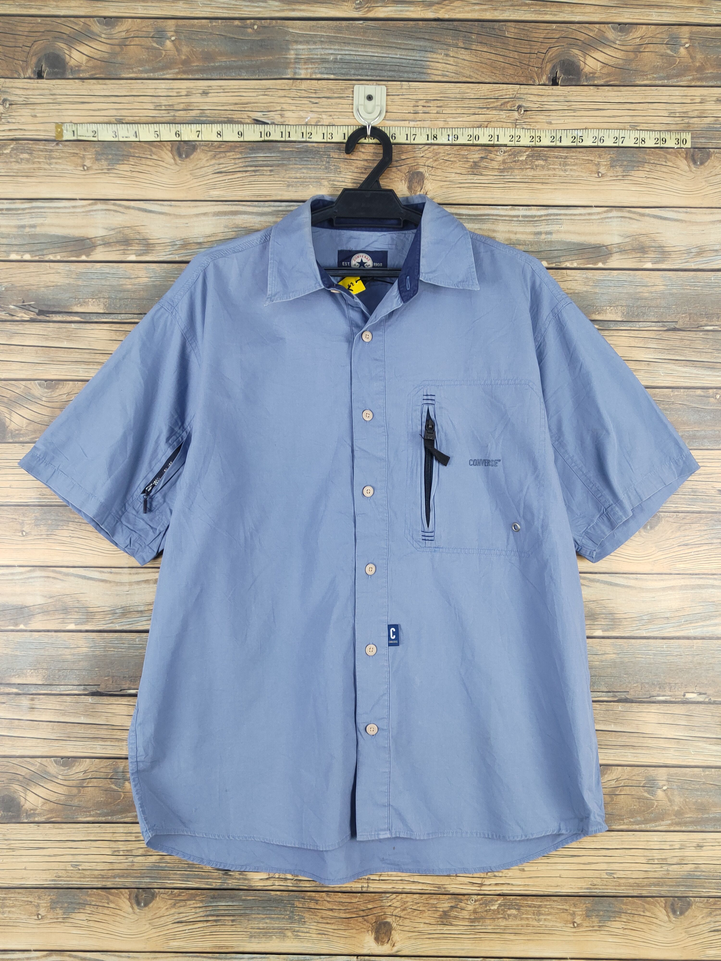 Converse Converse Blue Button Ups Shirts #W1650 Size US L / EU 52-54 / 3 - 1 Thumbnail