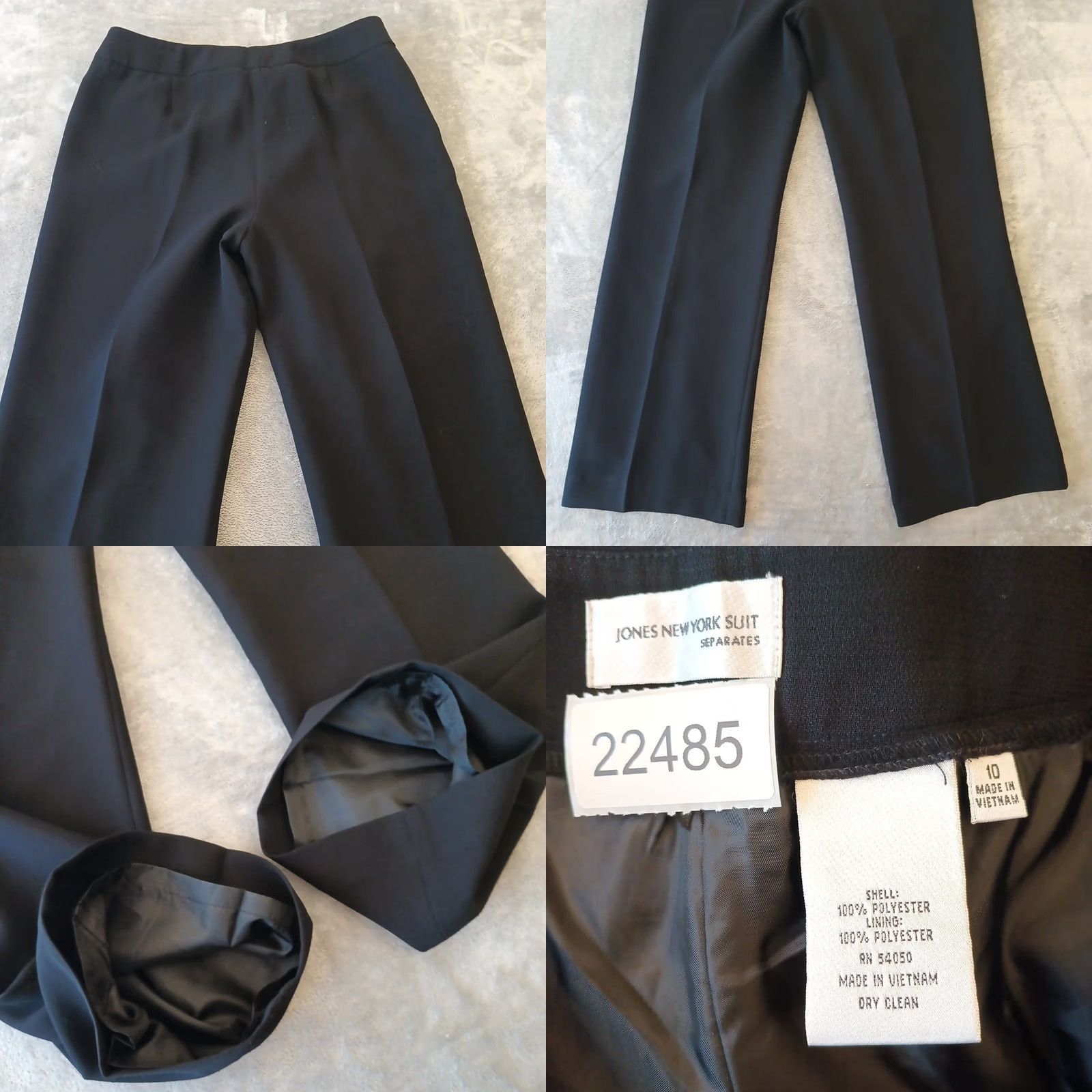 Jones New York Jones New York Dress Pants Womens Size 10 Black Bootcut 32x31.5 Mid Rise Lined Pants Womens Menswear Fit Size 32" / US 10 / IT 46 - 8 Thumbnail