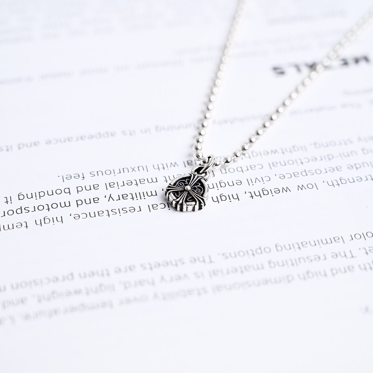 Chrome Hearts CHROME HEARTS PEACE SIGN BALL CHAIN NECKLACE SILVER Size ONE SIZE - 1 Thumbnail