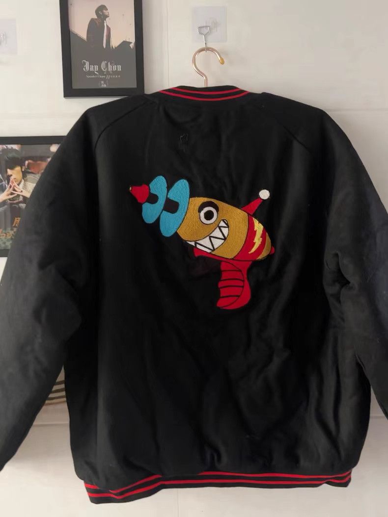 Billionaire Boys Club Billionaire Boys Club BBC ICECREAM Black Red Varsity Jacket Size US L / EU 52-54 / 3 - 3 Thumbnail