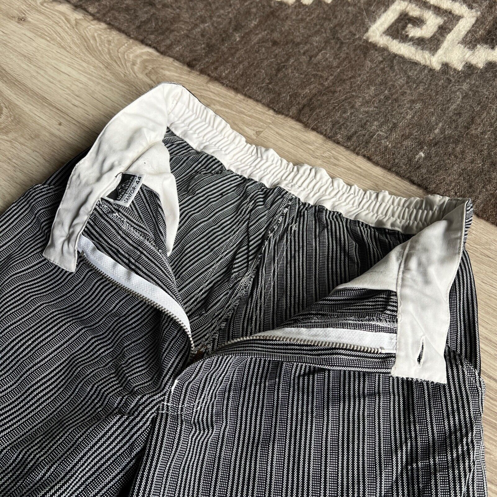 Le Laboureur Vintage French Workwear Stripped Sanfor Chore Pants 8751AC Size US 30 / EU 46 - 5 Thumbnail
