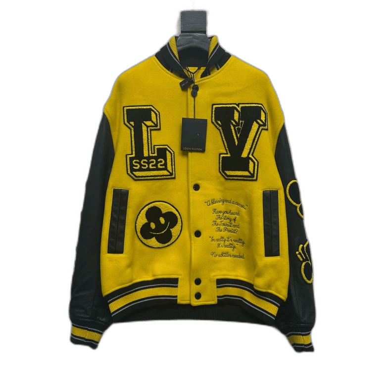 Louis Vuitton Louis Vuitton Black Yellow Baseball Jacket Size US XXL / EU 58 / 5 - 1 Thumbnail