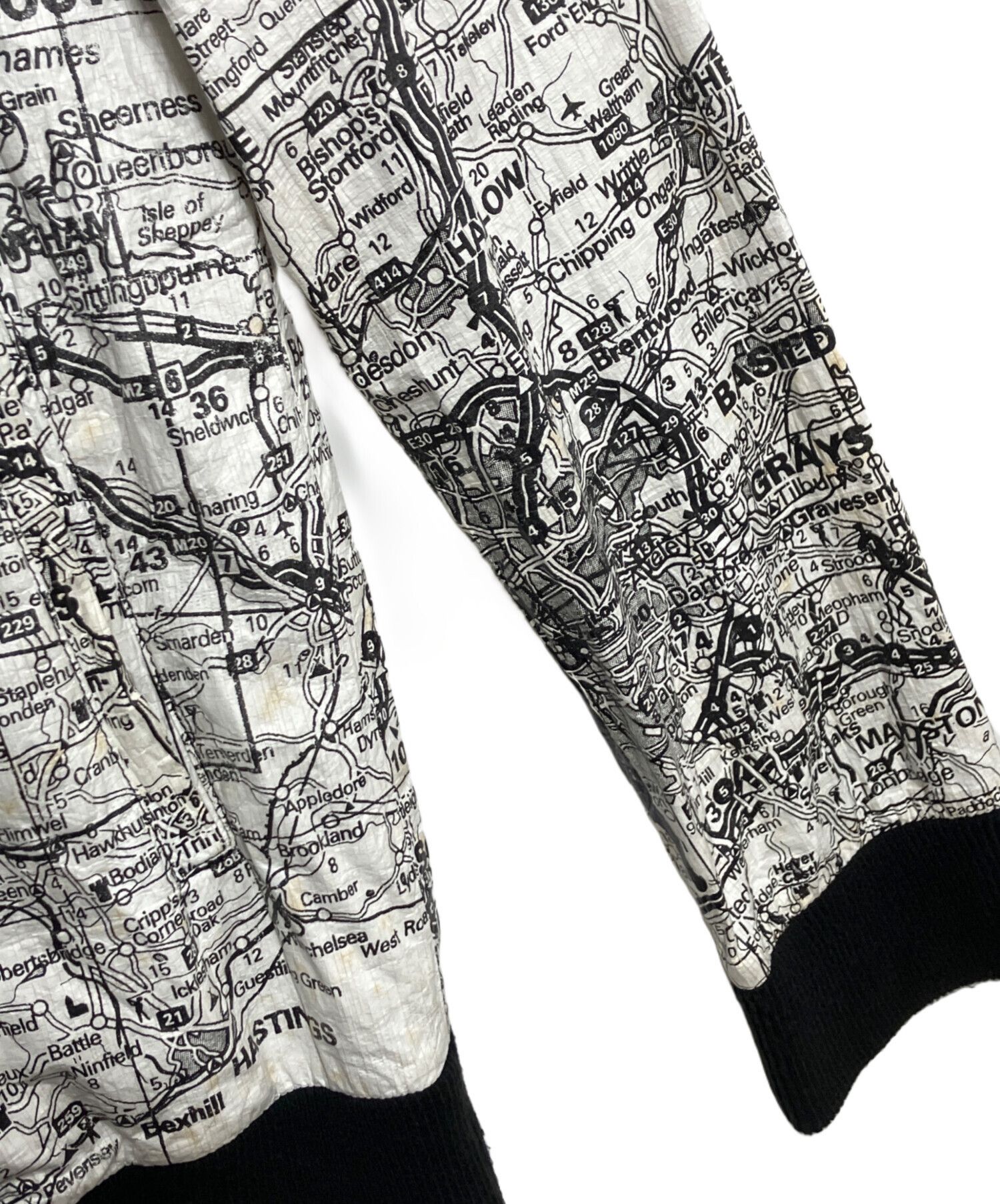 Number (N)ine NUMBER (N)INE Paper Map Full ZipvBlouson Jacket White 34 Size US L / EU 52-54 / 3 - 5 Thumbnail