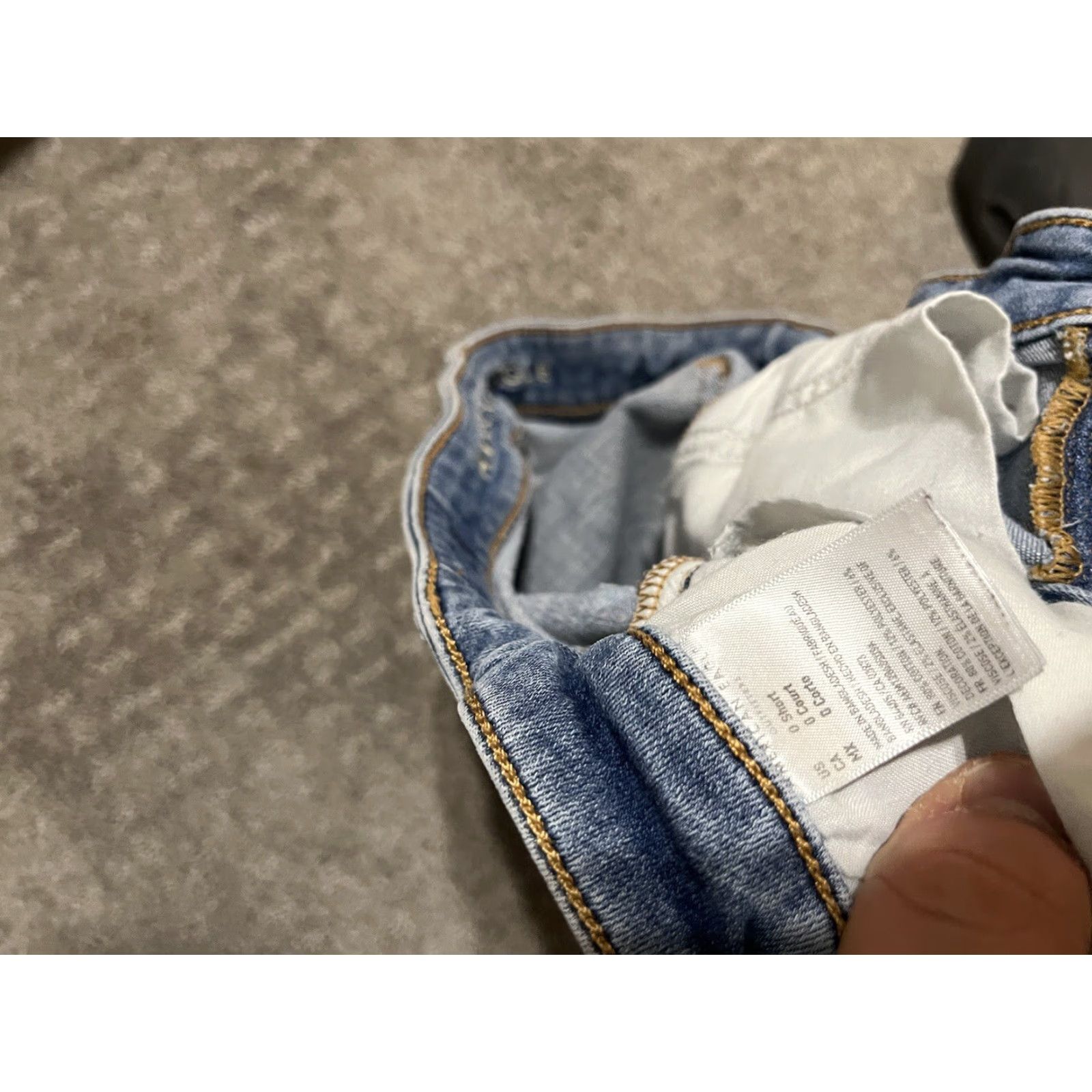 American Eagle Outfitters American Eagle Women's Size 0 Short Highest Rise Jegging Jeans Blue Cotton Ble Size 25" / US 0 / IT 36 - 7 Thumbnail