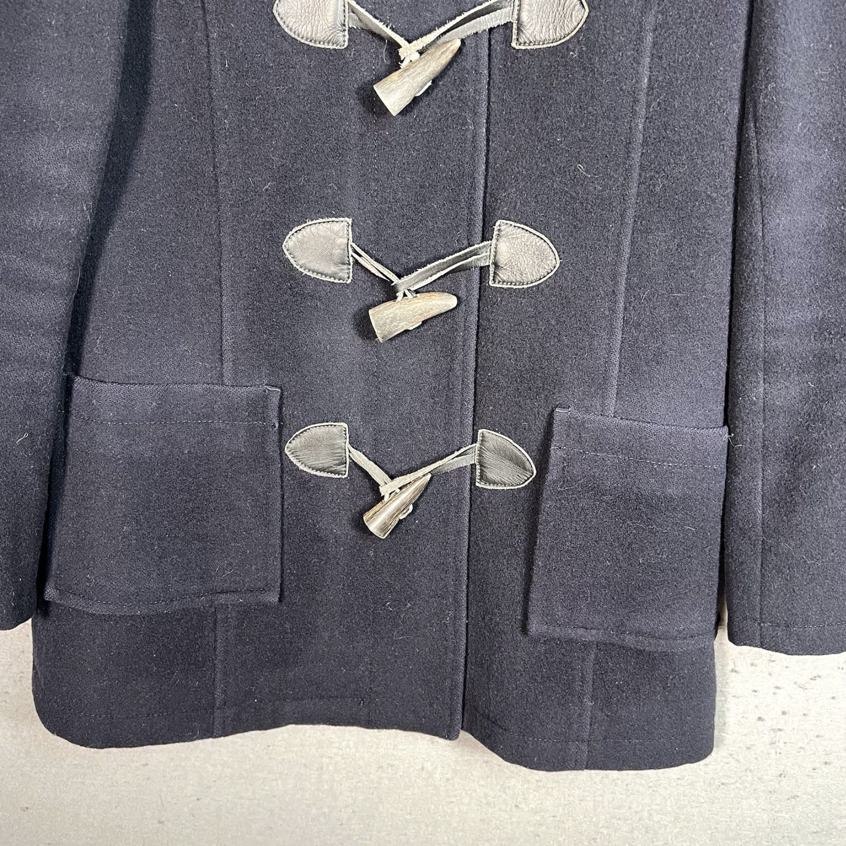 Opening Ceremony VINTAGE Opening Ceremony Coat Wool Hooded Toggle Blue Women Adult S Small Overcoat Size S / US 4 / IT 40 - 6 Thumbnail