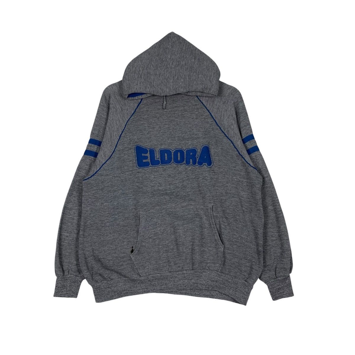 Japanese Brand 80’s ELDORA Big Logo Pullover Hoodies Sweatshirt #1243-C56 Size US L / EU 52-54 / 3 - 1 Thumbnail
