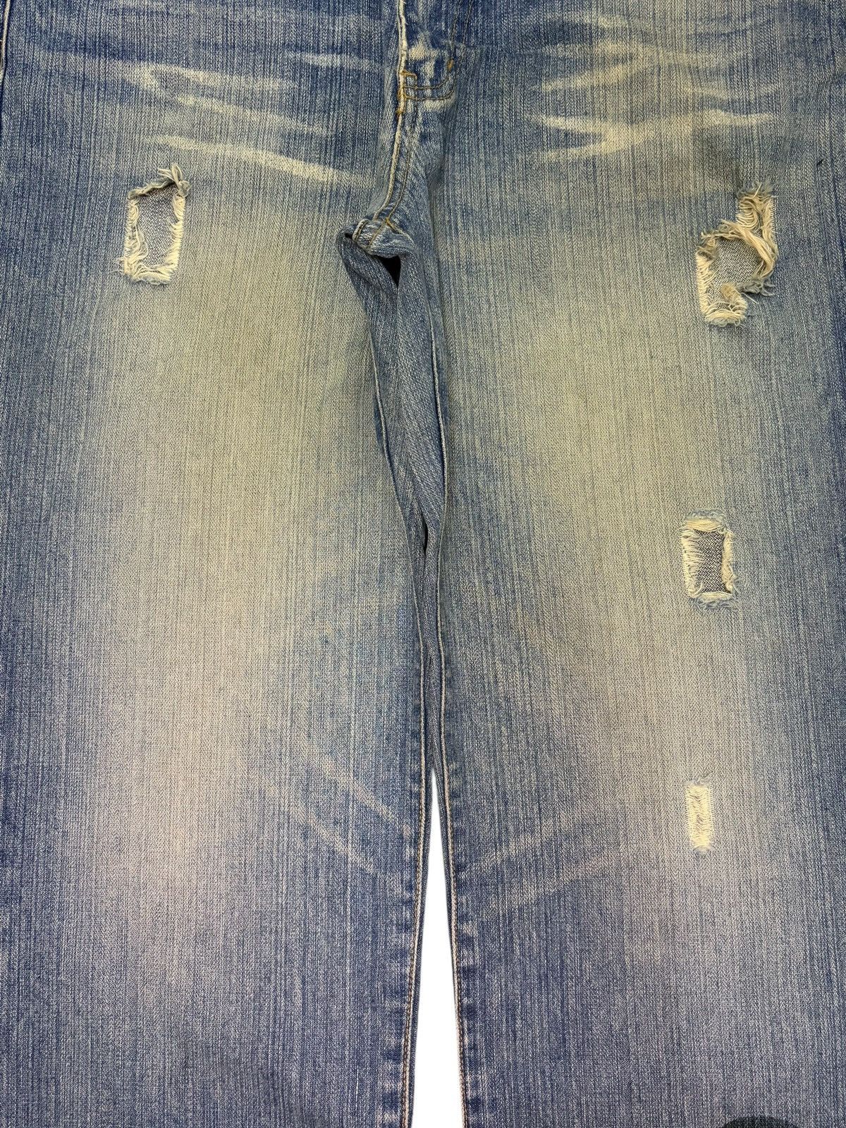Edwin Unbranded Faded Wash Distressed Loose Jeans Size 34" / US 12 / IT 48 - 3 Thumbnail
