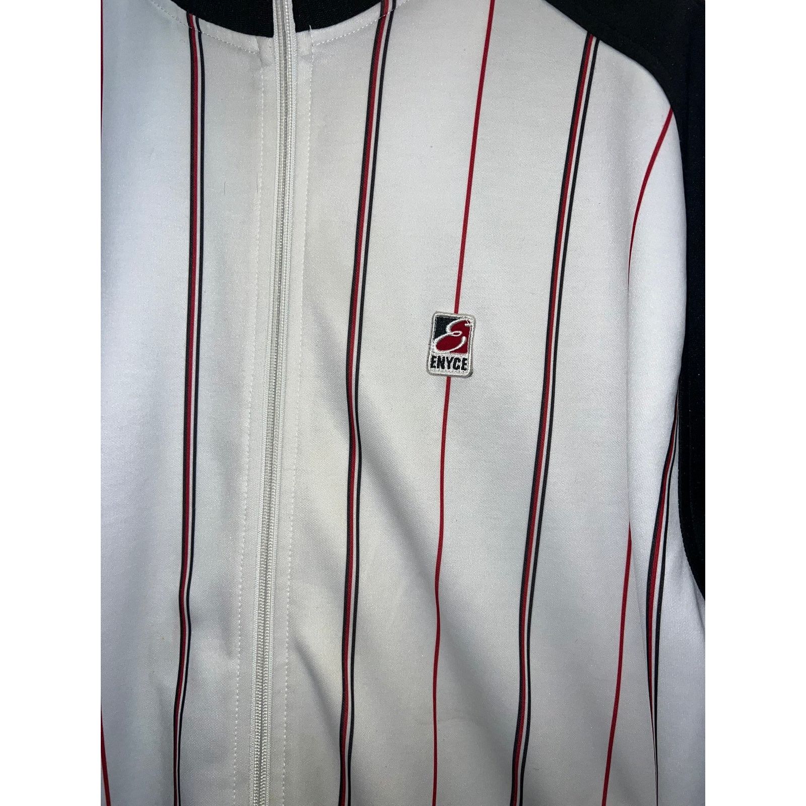 Vintage Y2K Enyce Track Jacket White Red Striped Full Zip 2000s XL Size US XL / EU 56 / 4 - 3 Thumbnail