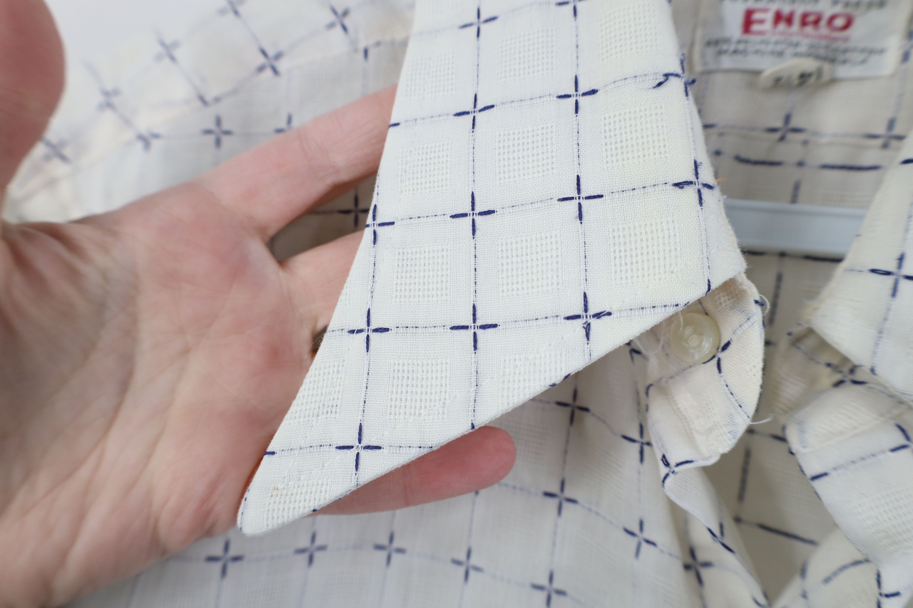 Vintage Vintage 70s Streetwear Knit Dagger Collar Button Shirt USA Size US M / EU 48-50 / 2 - 7 Thumbnail