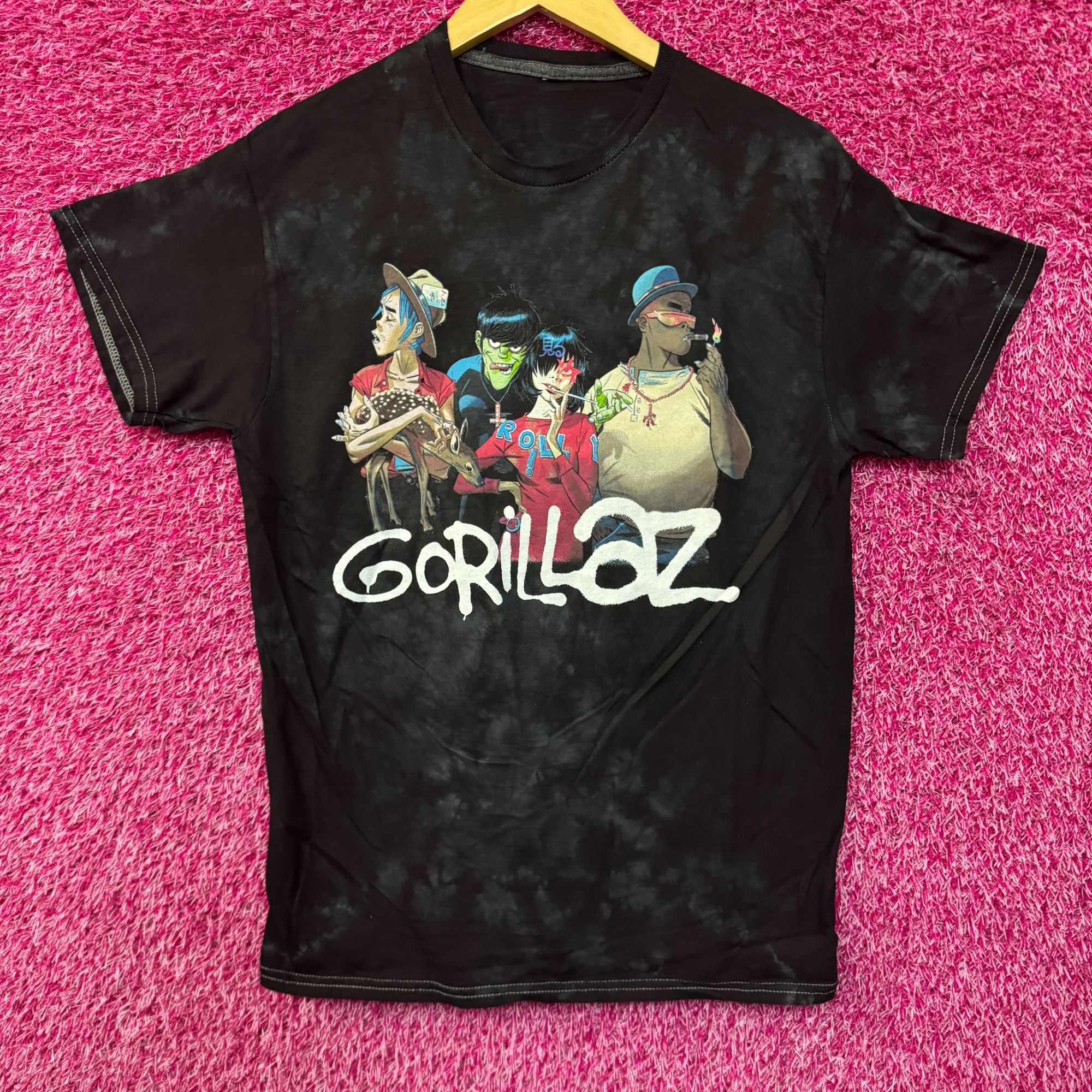 Band Tees Gorillaz Song Machine Strange Timez Animated Band Tie Dye M Size US M / EU 48-50 / 2 - 1 Thumbnail