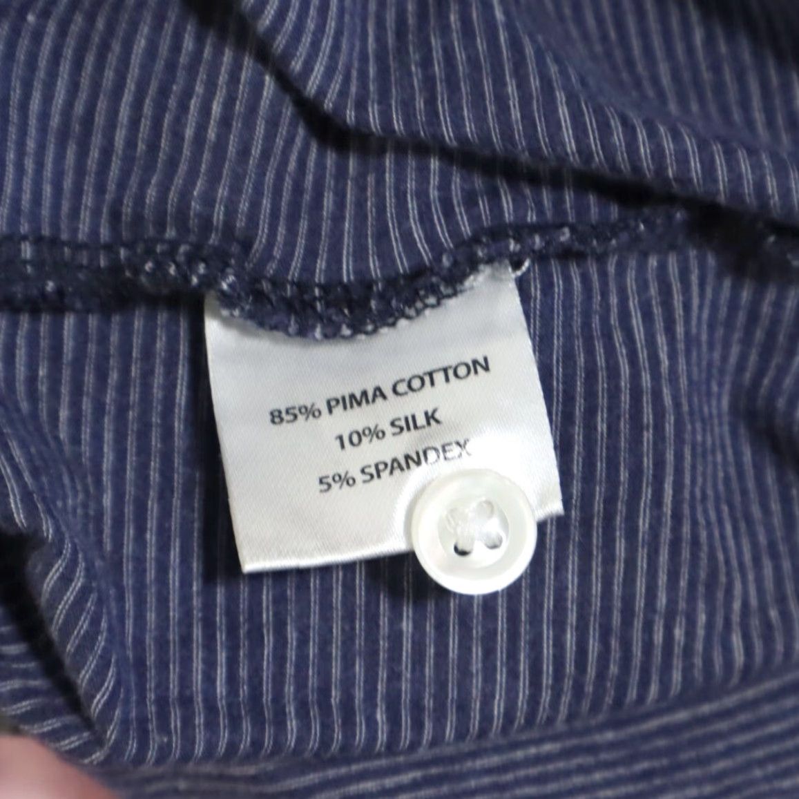 Peter Millar VINTAGE Peter Millar Newport Mini Stretch Striped Polo Shirt Navy Blue Men L Size US L / EU 52-54 / 3 - 6 Thumbnail