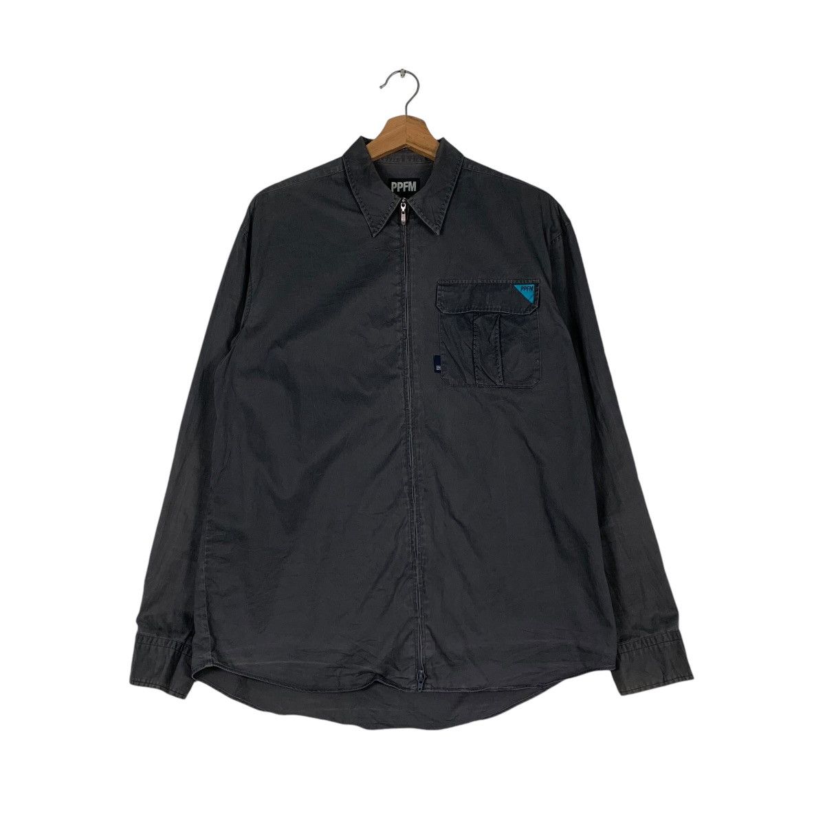 PPFM PPFM Single Pocket Gray Casual Jacket #1238-C56 Size US M / EU 48-50 / 2 - 1 Thumbnail