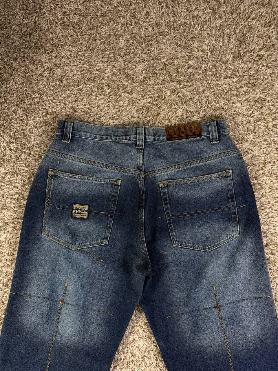 Enyce ENYCE Baggy Jeans Y2K Hip Hop Panel Seam Faded Denim Size US 36 / EU 52 - 11 Thumbnail