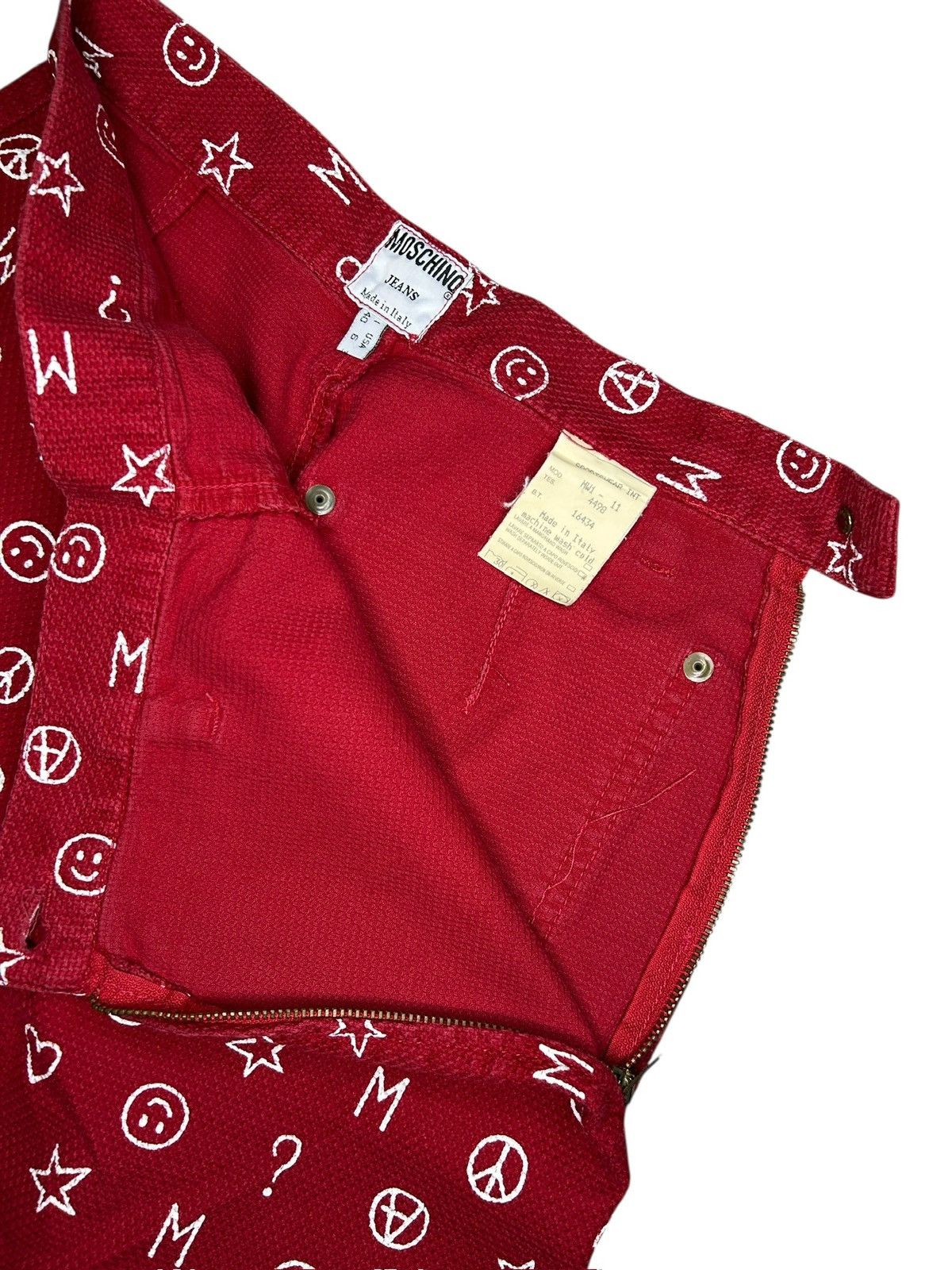 Moschino 90s Monogram Trousers Size 27" / US 4 / IT 40 - 6 Thumbnail