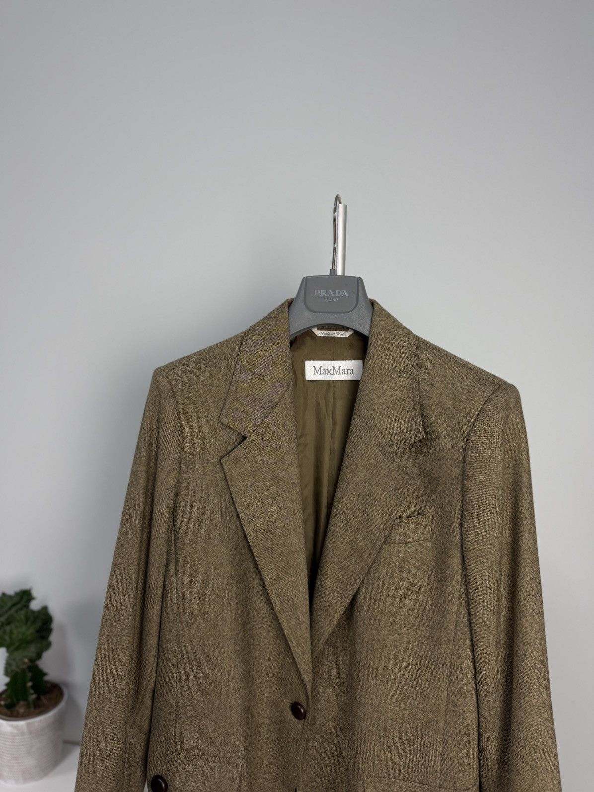 Max Mara Max Mara Coat Pure Virgin Wool Blazer Brown Italy Size M / US 6-8 / IT 42-44 - 5 Thumbnail