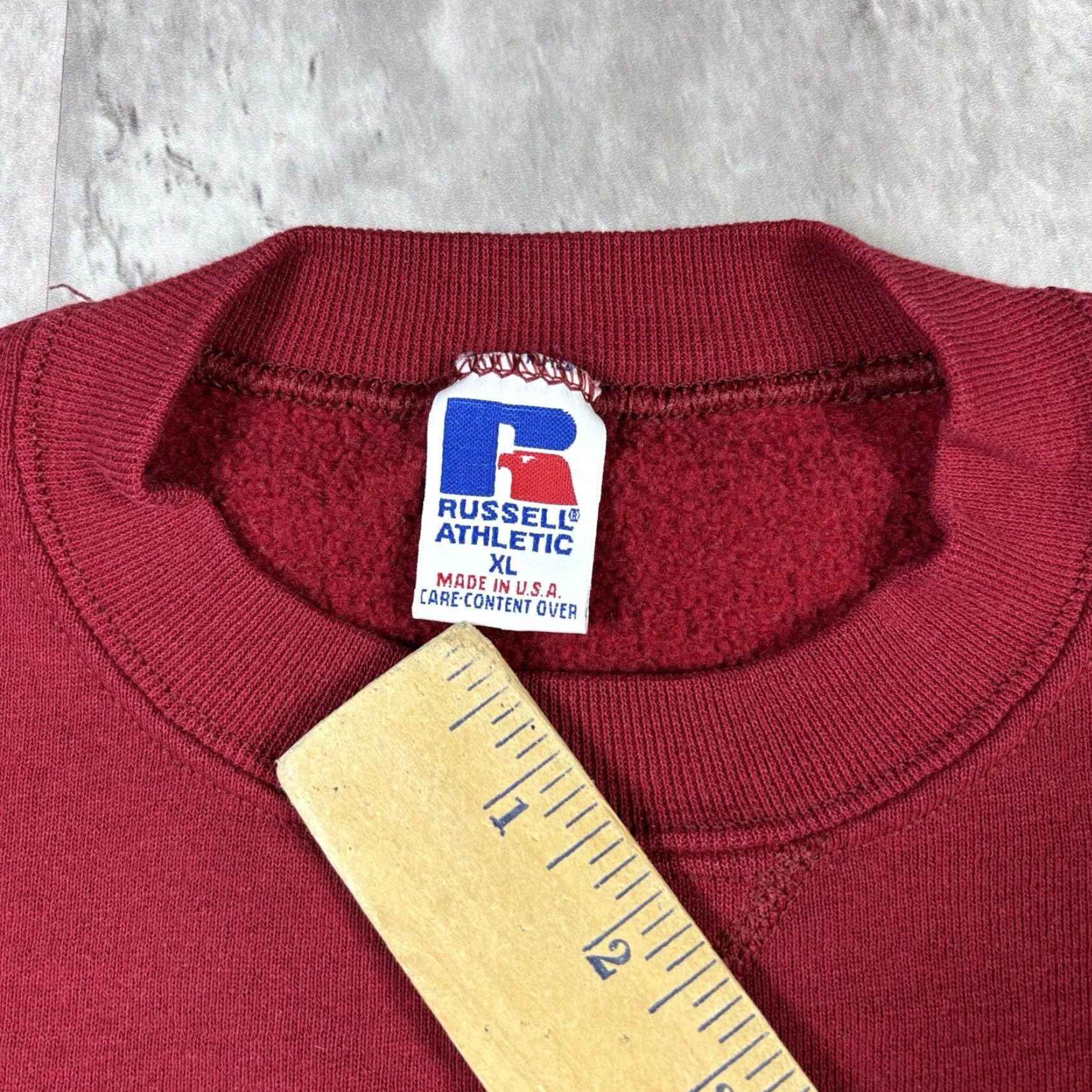 Russell Athletic VINTAGE Russell Athletic Sweatshirt Crew Neck XL Red 90s Mens All Seasons Gym & Training Vintage 90s Size US XL / EU 56 / 4 - 3 Thumbnail