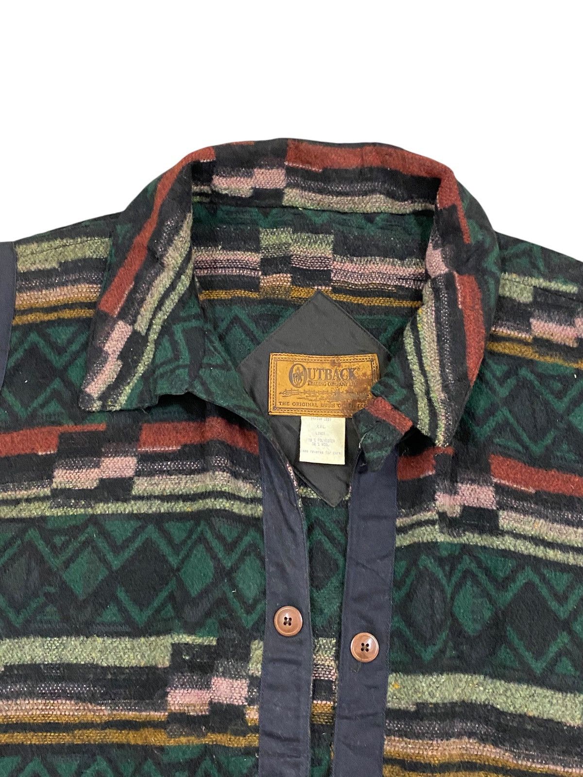 Vintage Outback Trading Co. Wool Blend Vest – Western Aztec Pattern Size US XXL / EU 58 / 5 - 6 Thumbnail